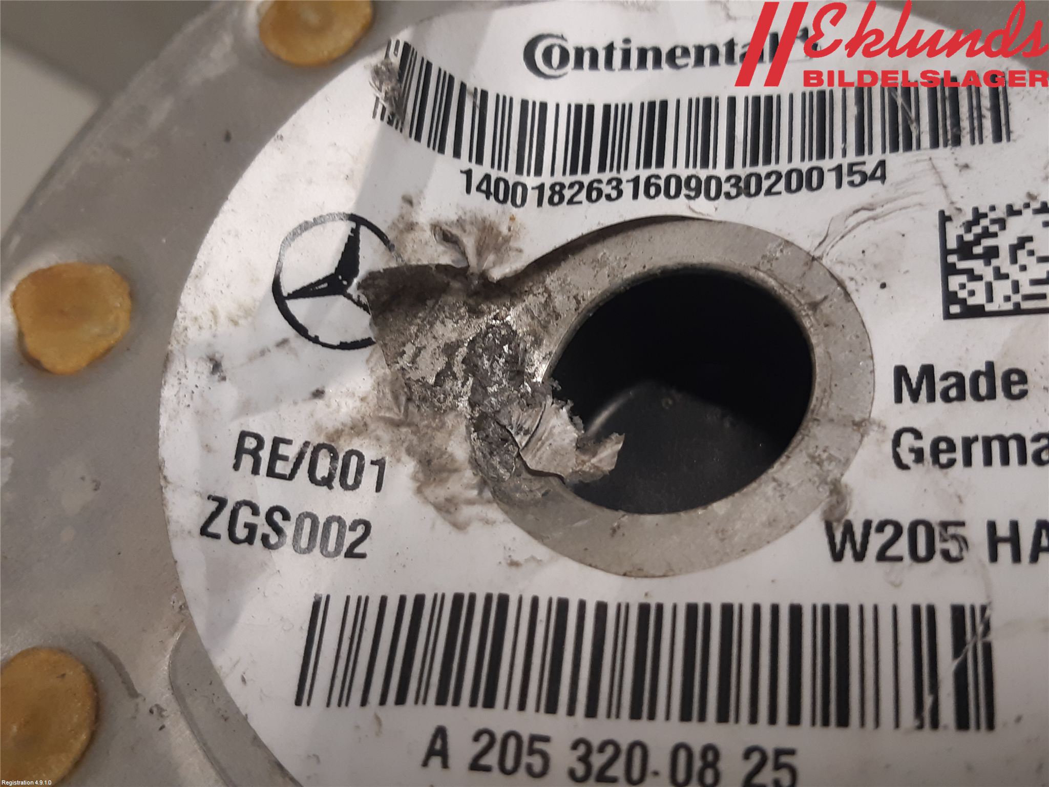 Mercedes-Benz MB C-KLASS (W205) 14-21 Nivå-Luftfjädring Bälg