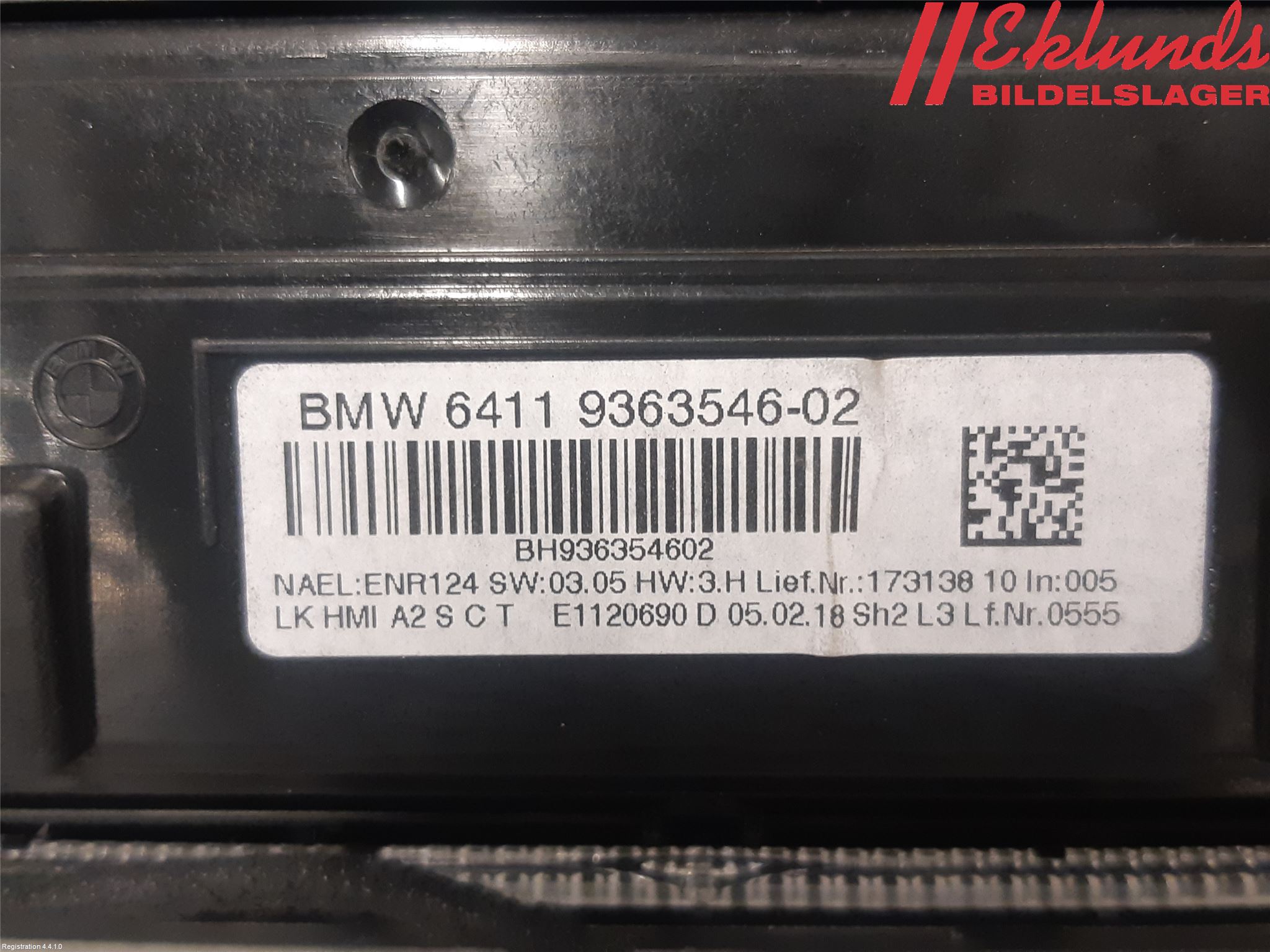 BMW 3 F30/F31/F80 12-19 Ac Styrenhet Ac Manöveren