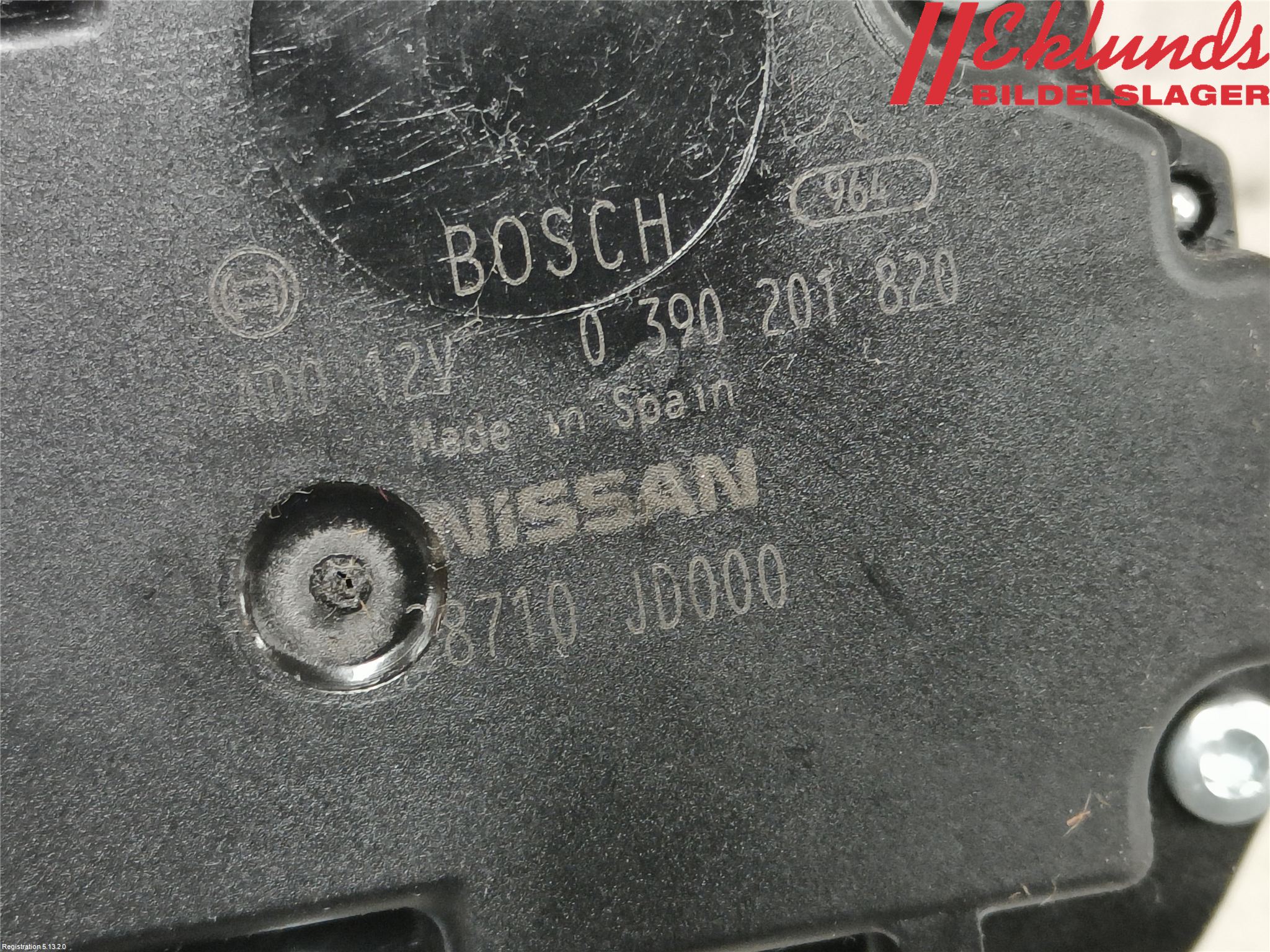 Nissan QASHQAI 10-14 Torkarmotor Baklucka