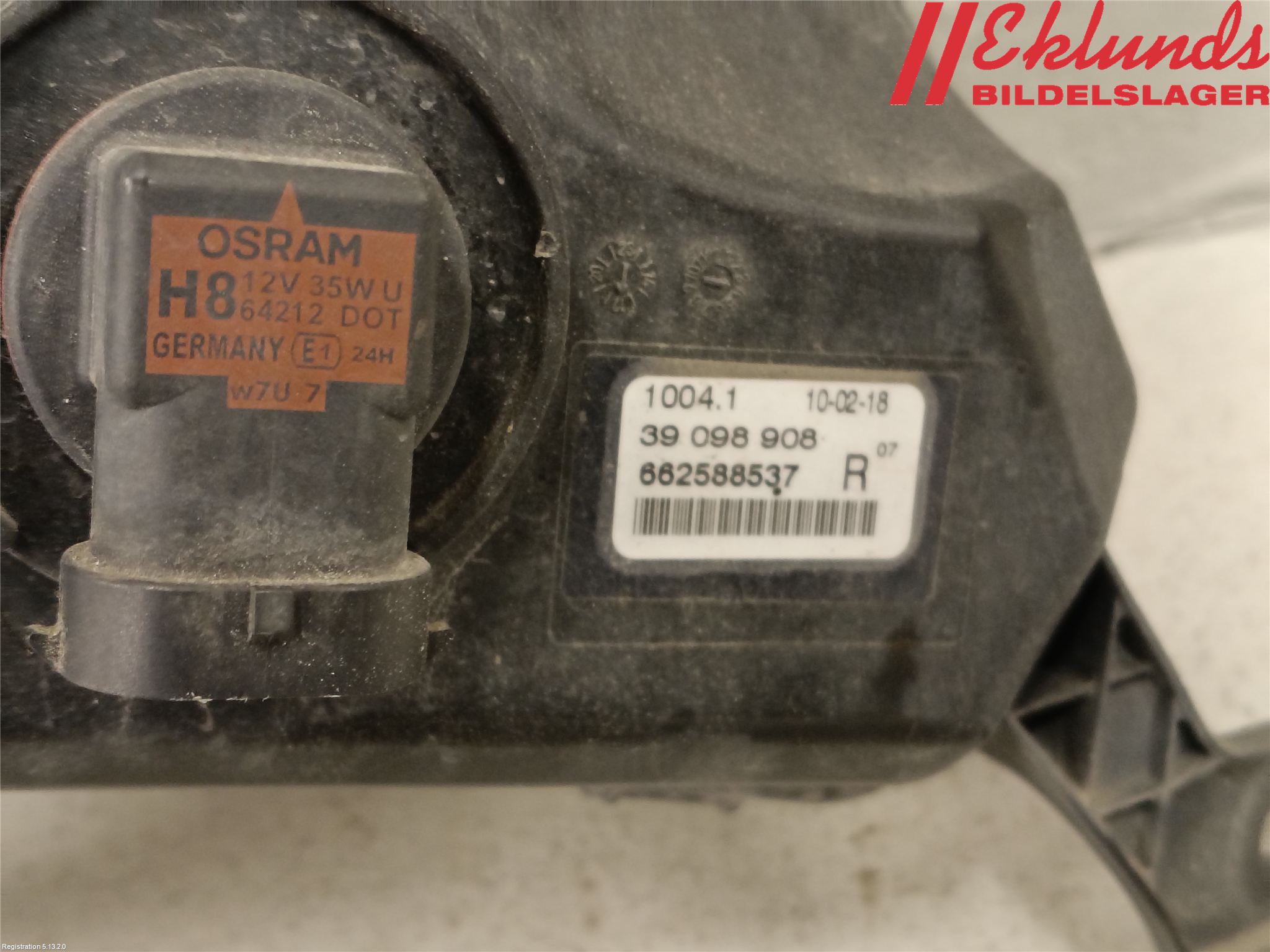 Opel ASTRA K 16-22 Dimljus-Varselljus Fram