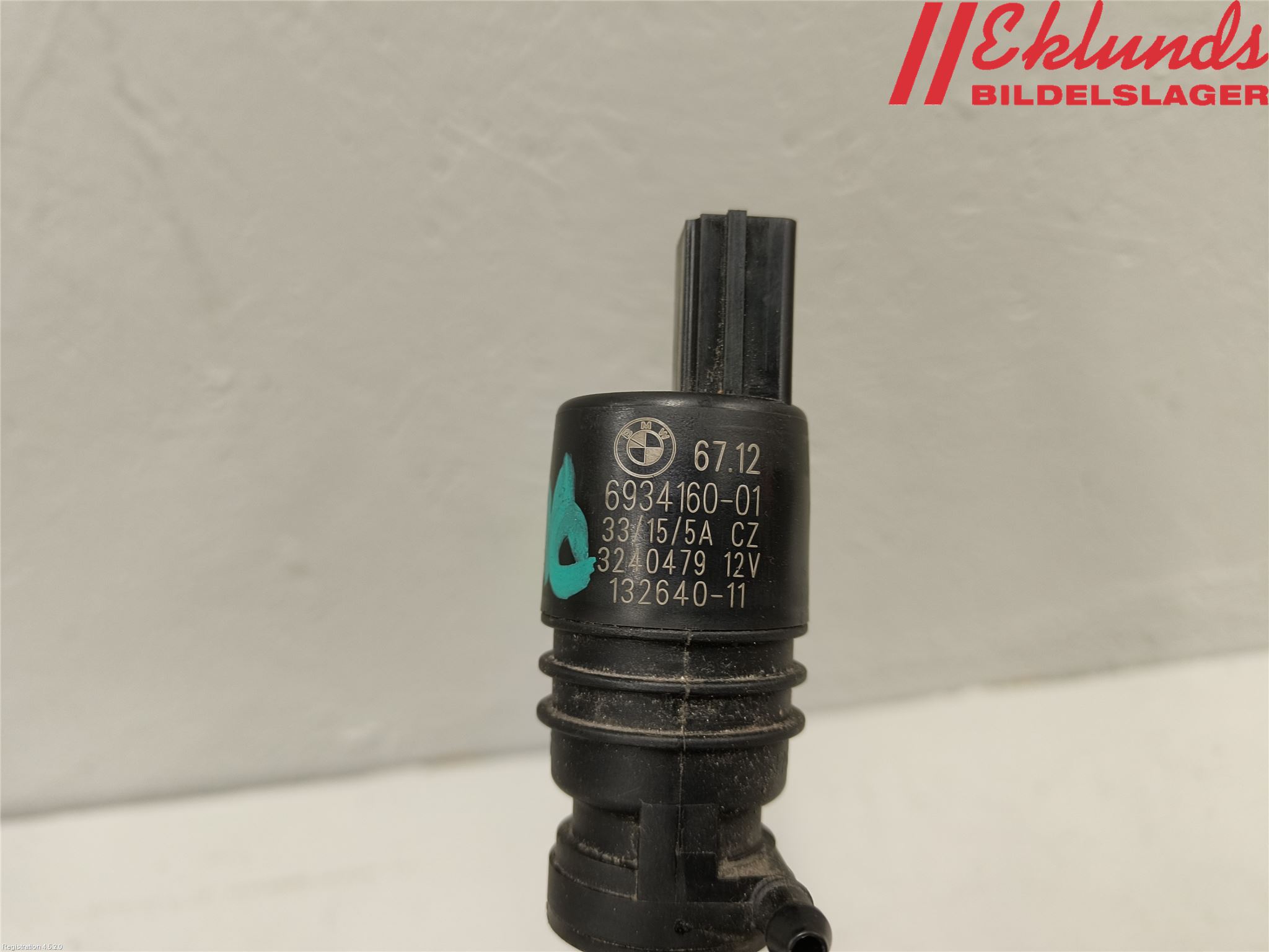 BMW 5 F10/F11/F18 09-17 Spolarpump Vindruta