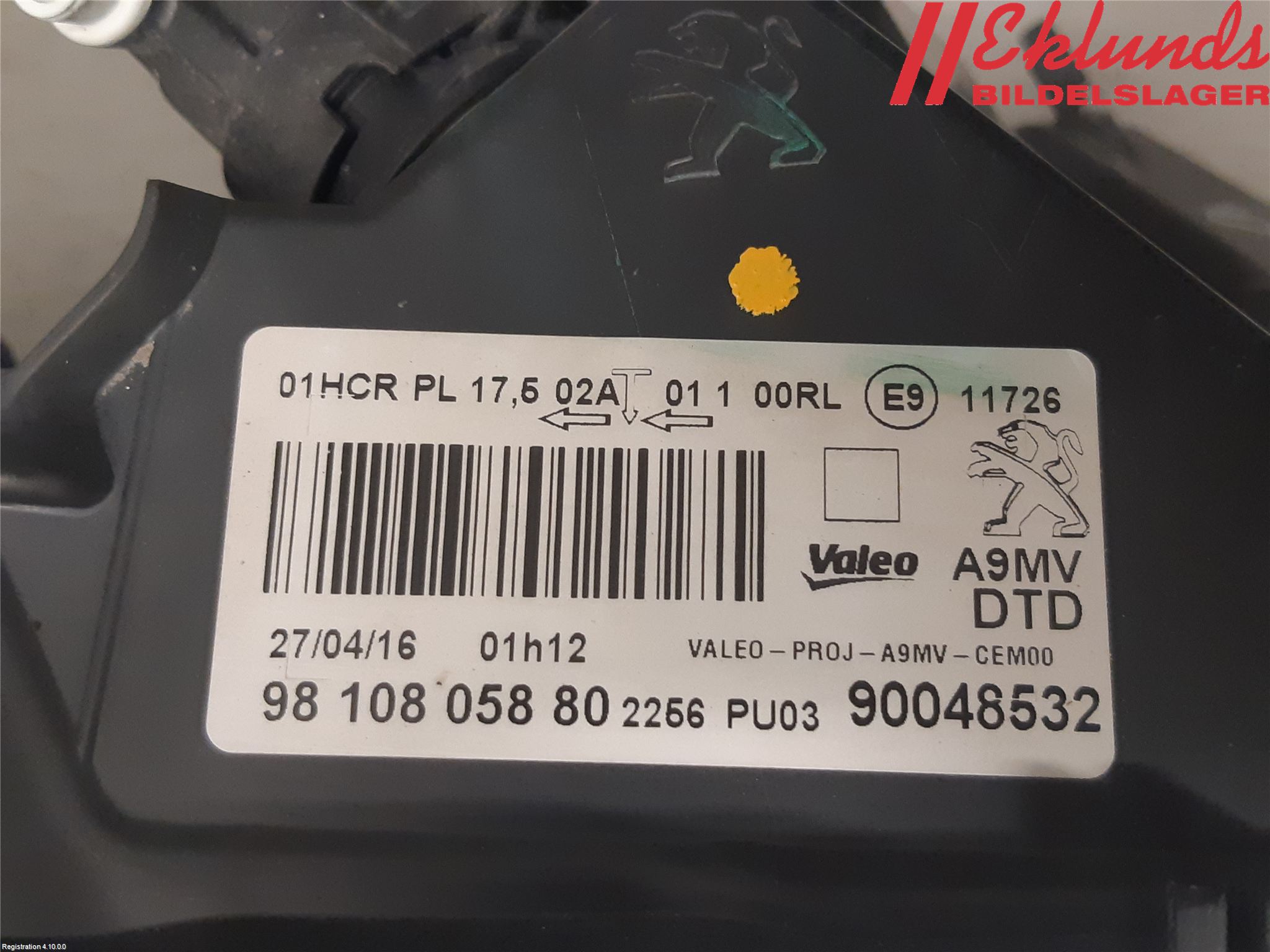 Peugeot PEUGOT 208 16-19 Strålkastare Höger