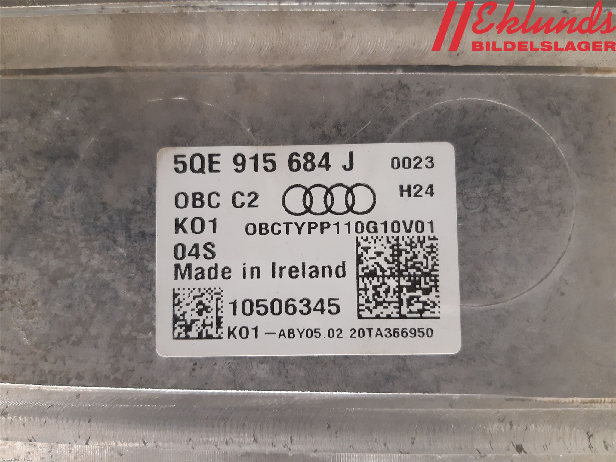 Audi E-TRON, S GE 19- Batteriladdare Högspänning