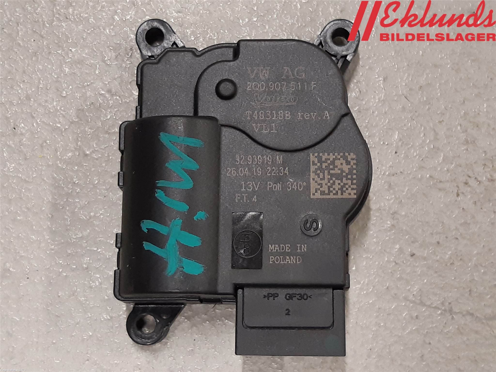 Volkswagen VW TIGUAN 16-24 Ac Reglermotor