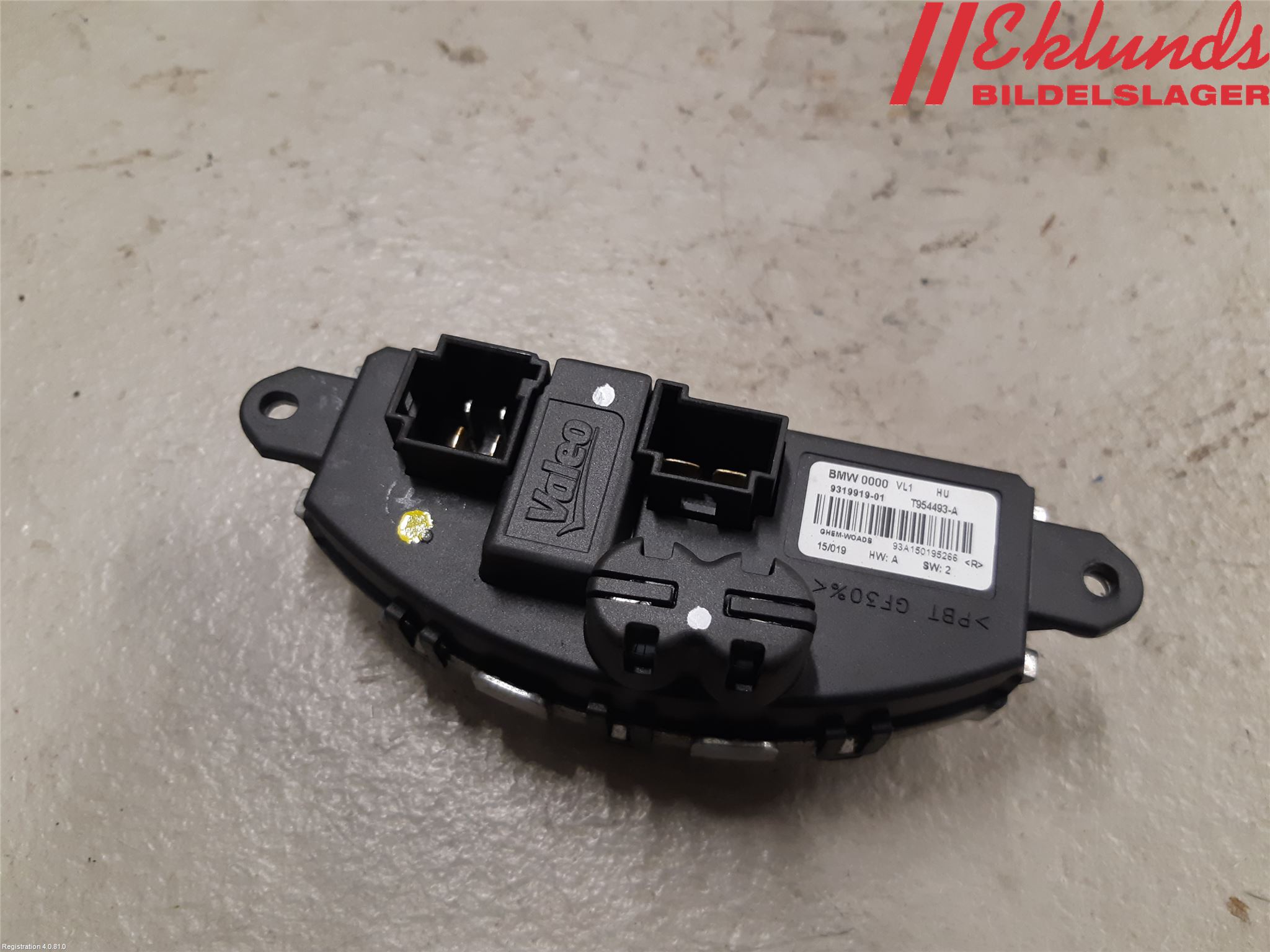 BMW 3 F30/F31/F80 12-19 Värmefläktsmotstånd