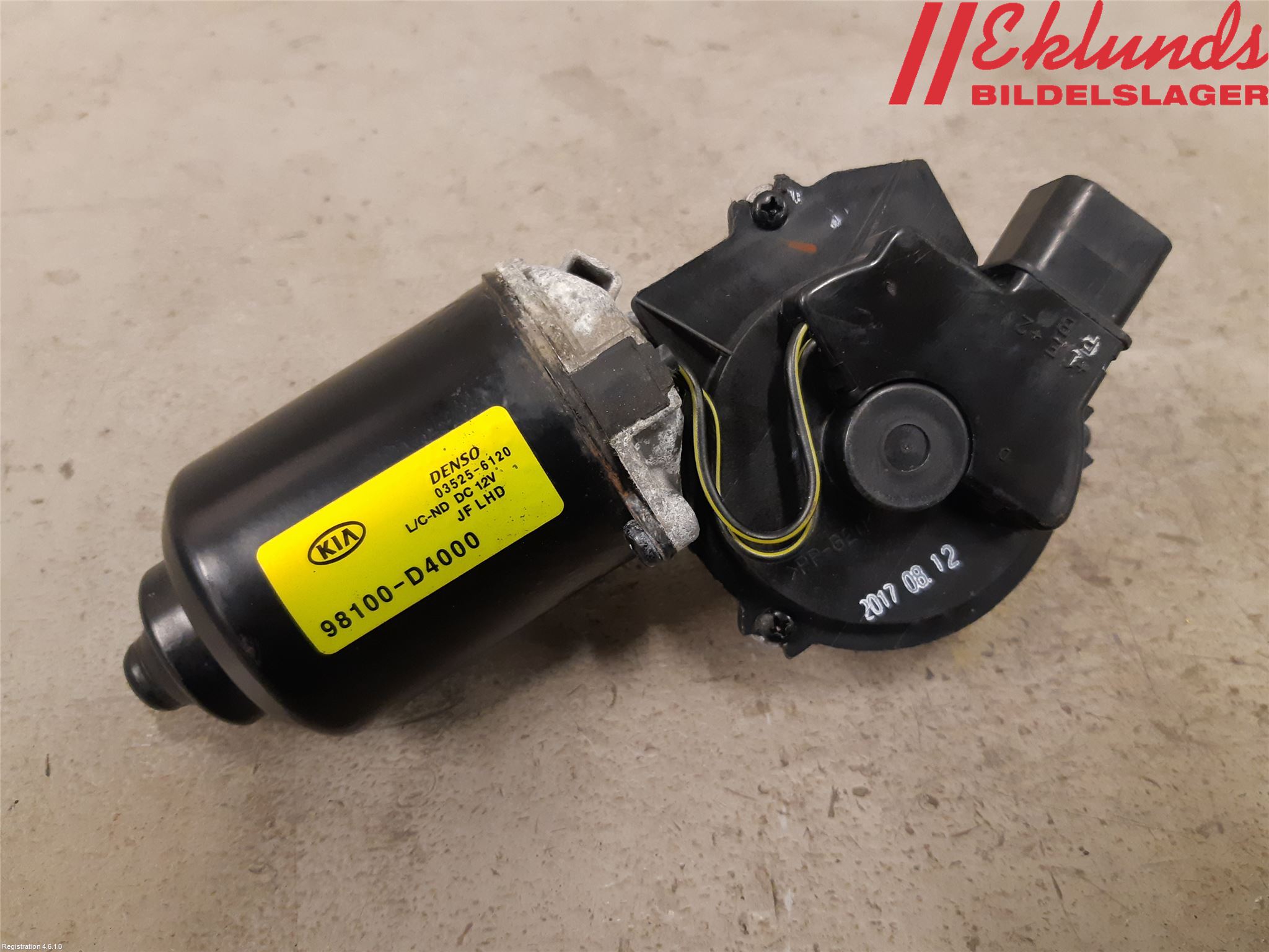 Kia OPTIMA 16-20 Torkarmotor Vindruta