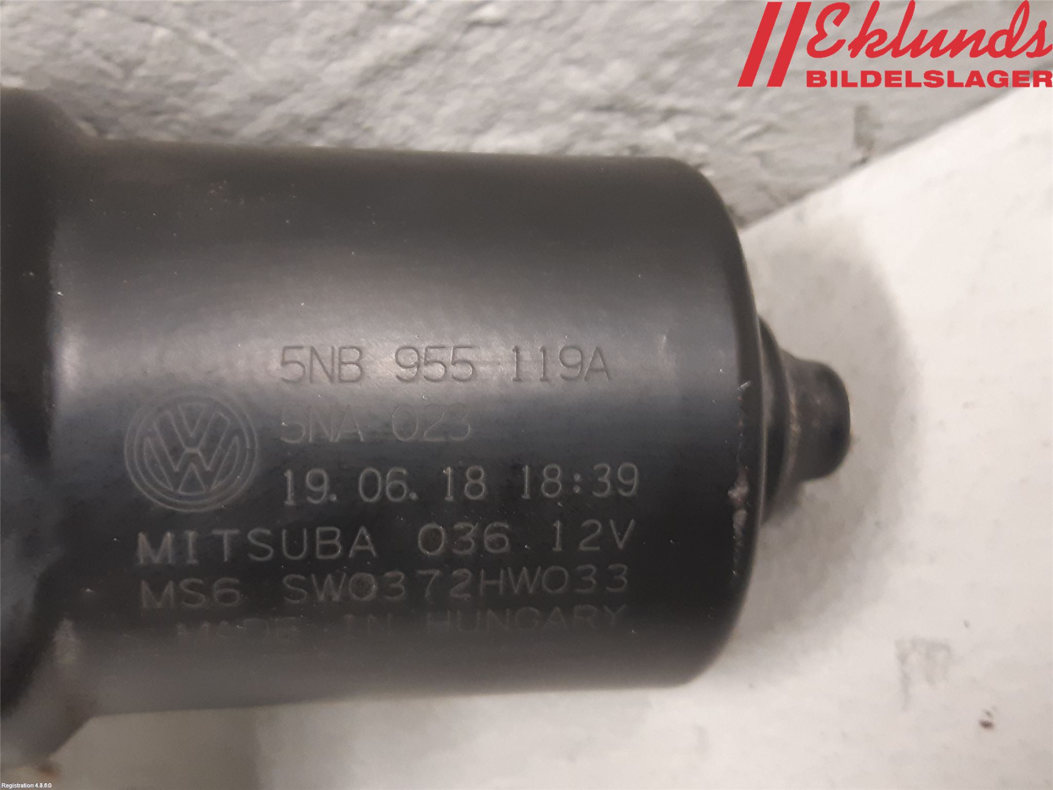 Volkswagen VW TIGUAN 16-24 Torkarmotor Vindruta