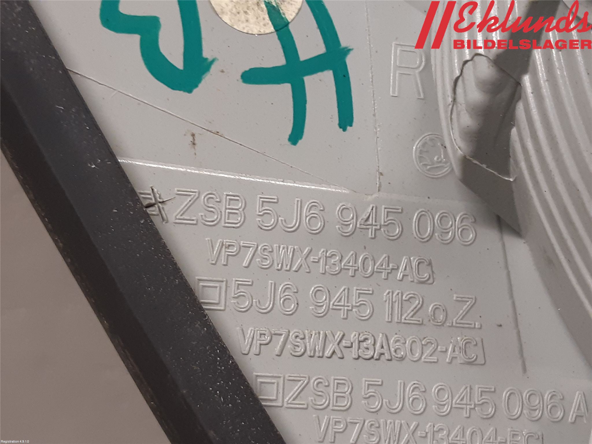 Skoda FABIA 07-14 Bakljus Höger