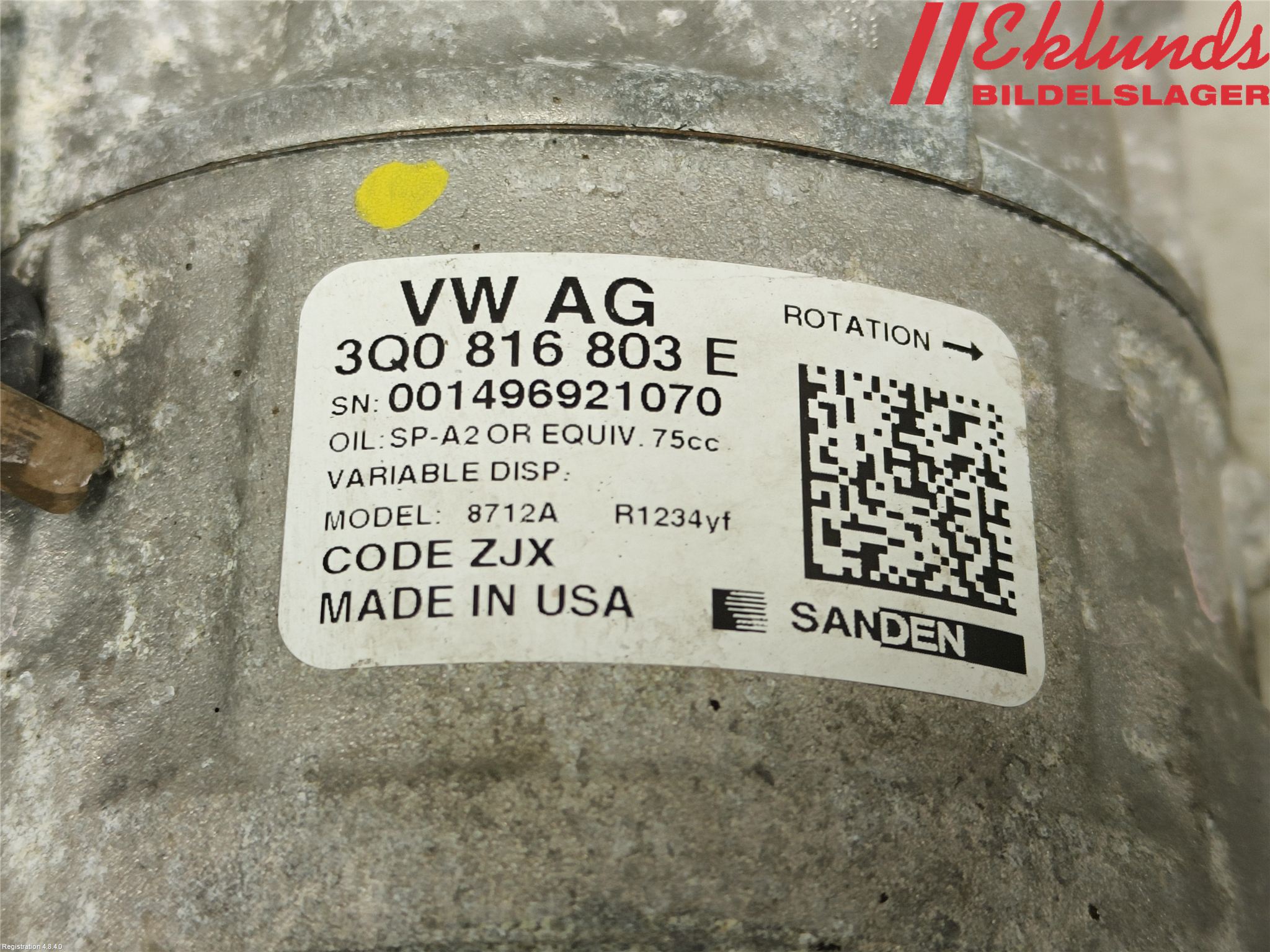 Volkswagen VW TIGUAN 16-24 Ac Kompressor