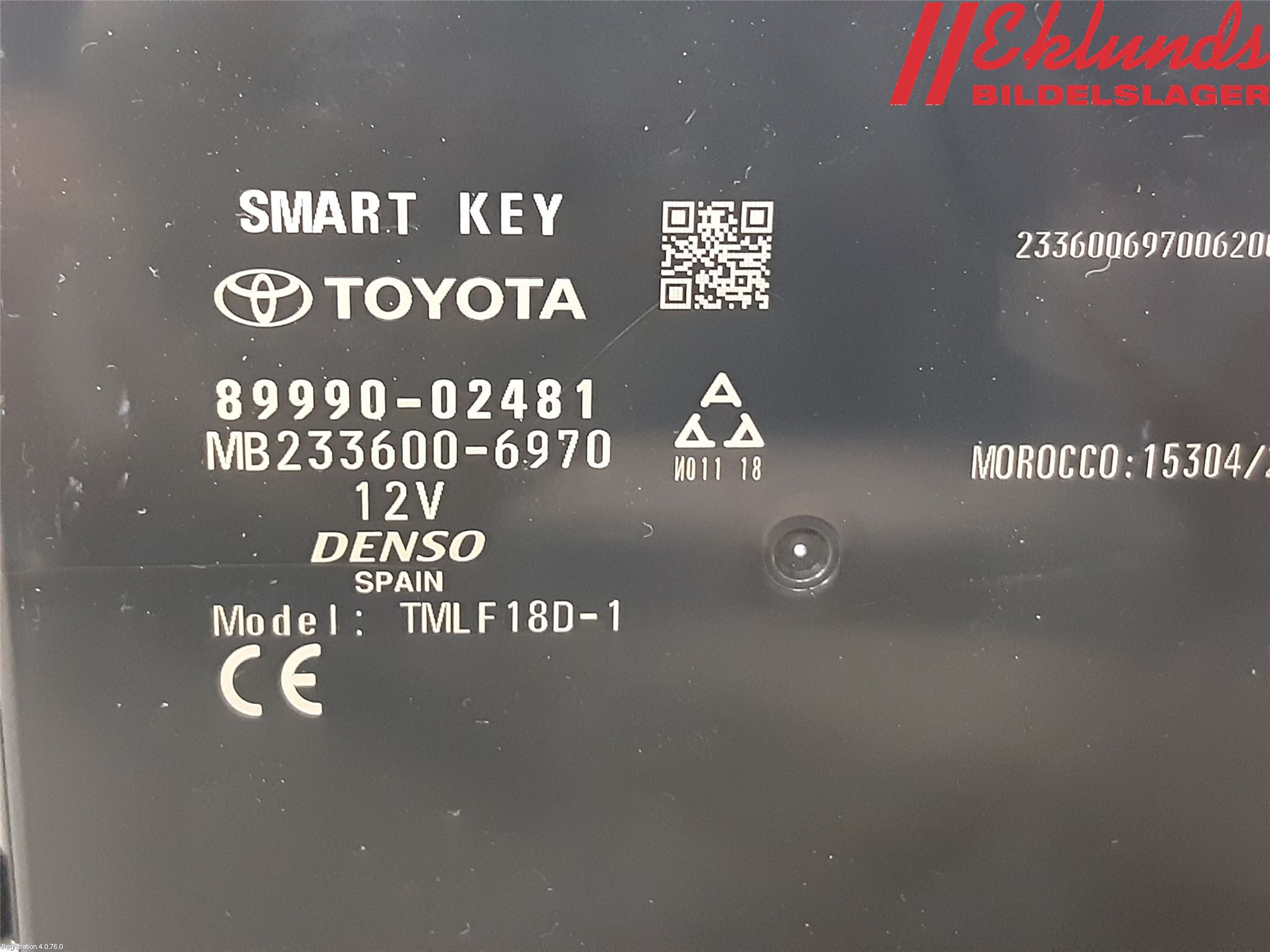 Toyota COROLLA 19- Styrenhet Nyckellöst System