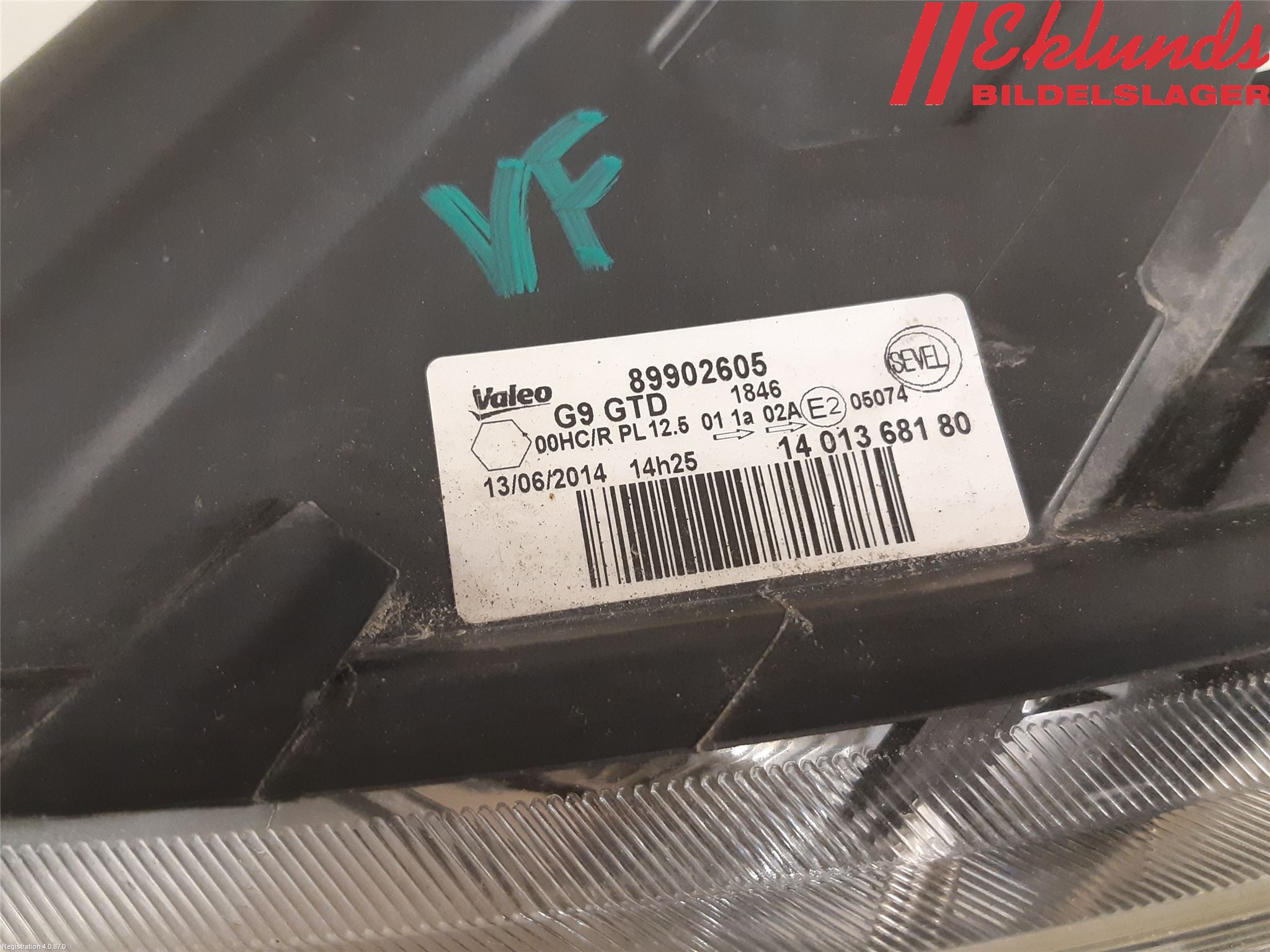 Peugeot EXPERT 07-14 Strålkastare Vänster