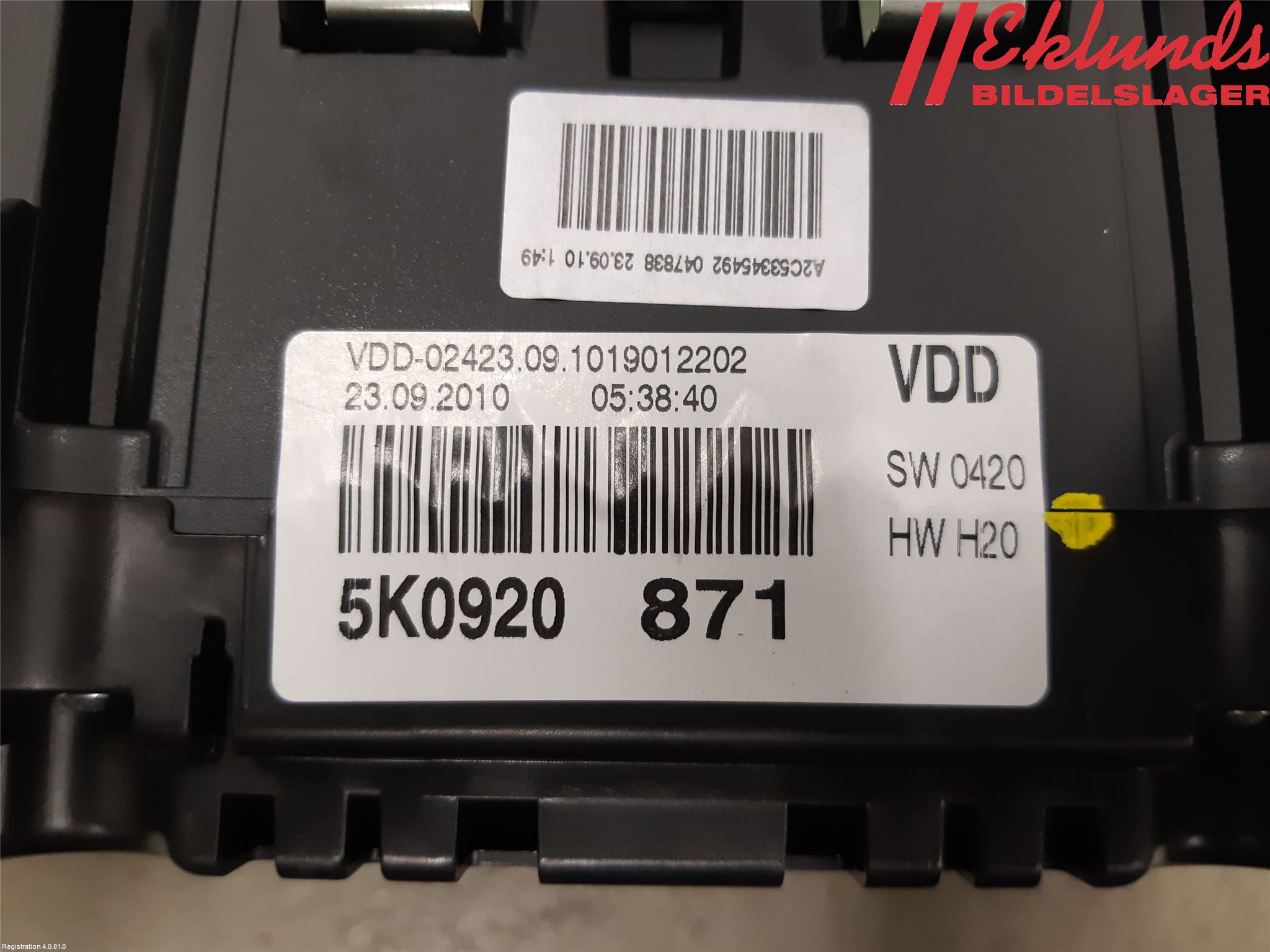 Volkswagen VW GOLF VI 09-13 Instrument Komb