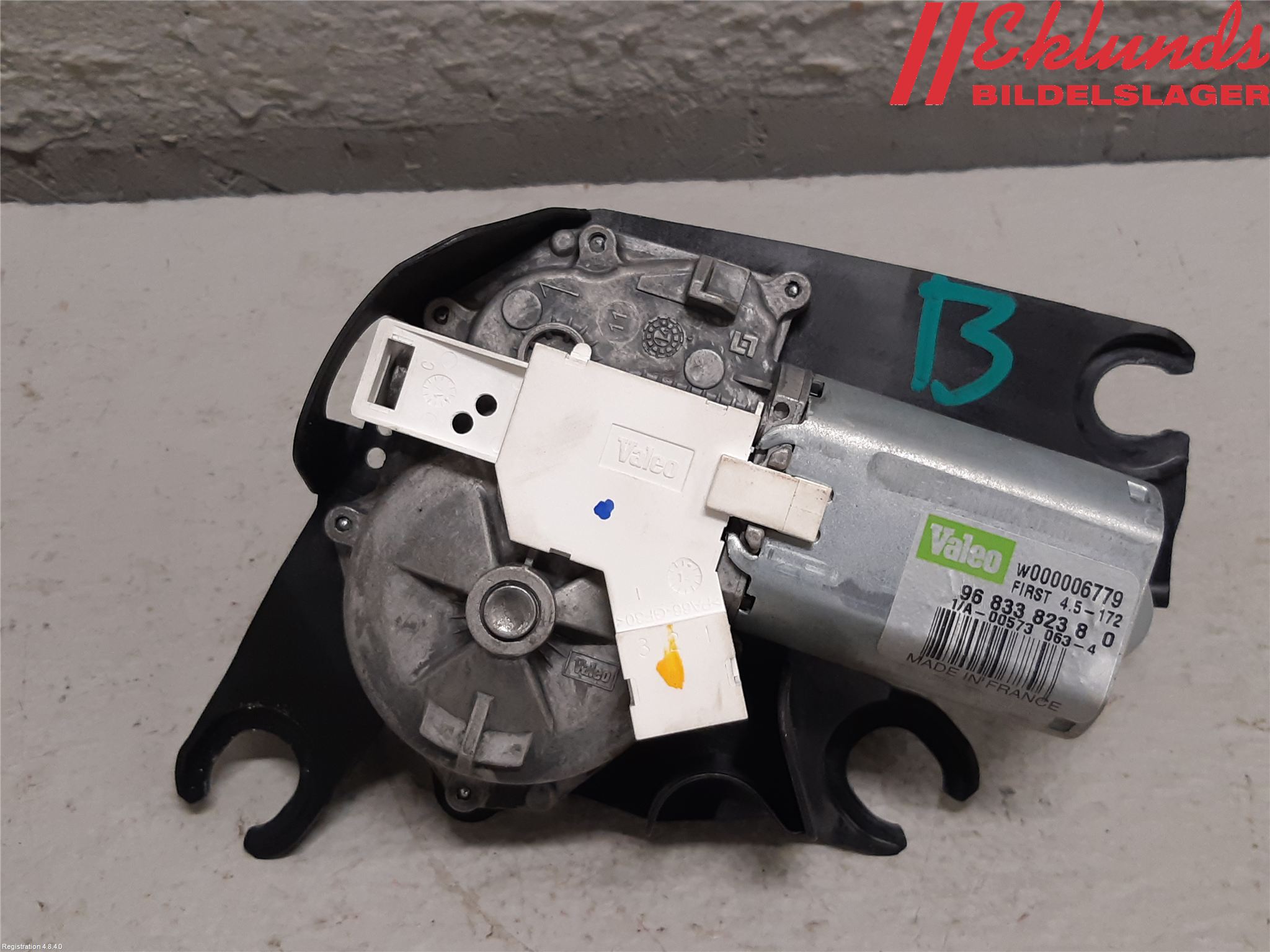 Citroen C3 10-17 Torkarmotor Baklucka