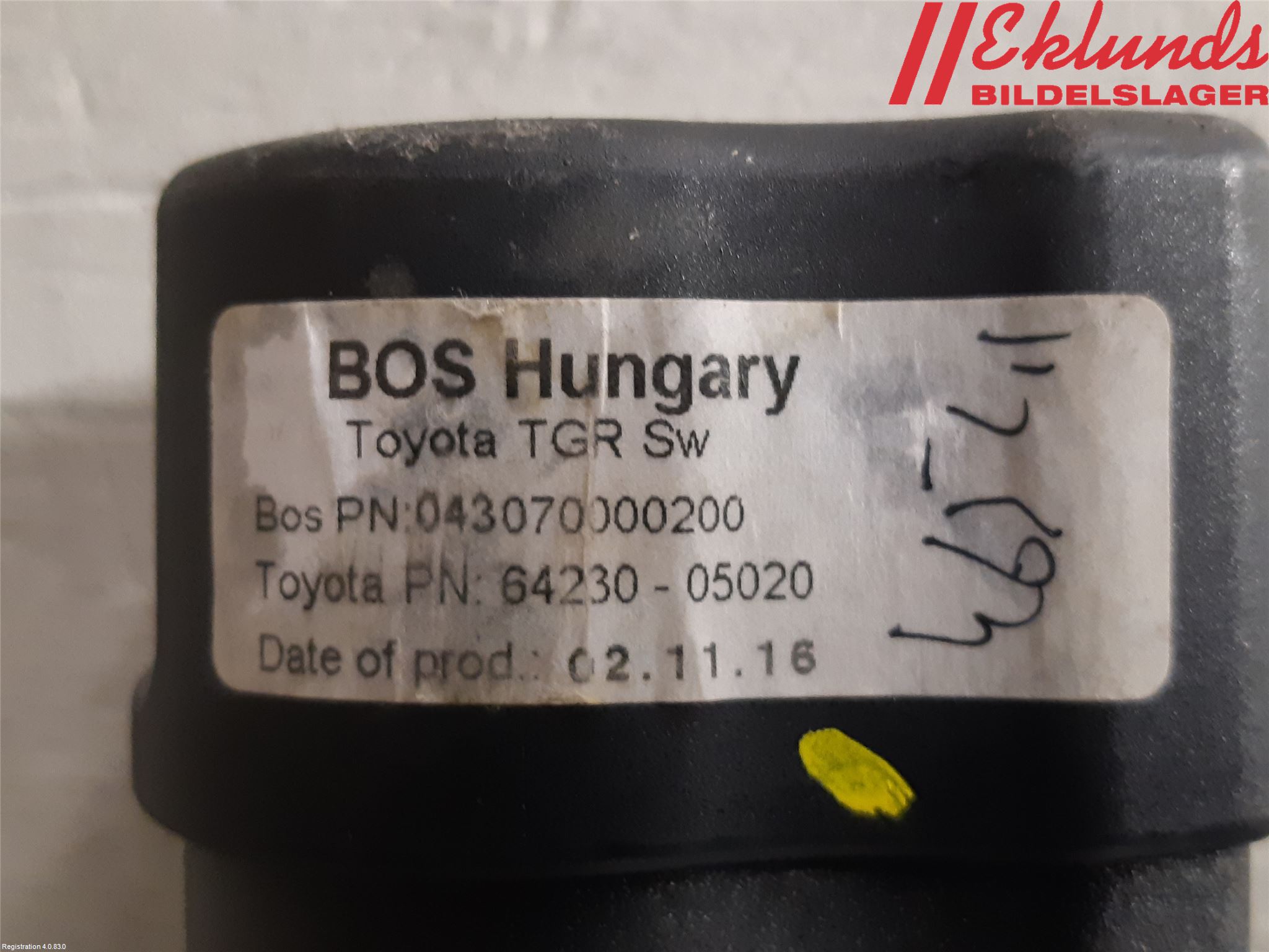 Toyota AVENSIS 16-18 Lastförskjutningsskydd-Galler