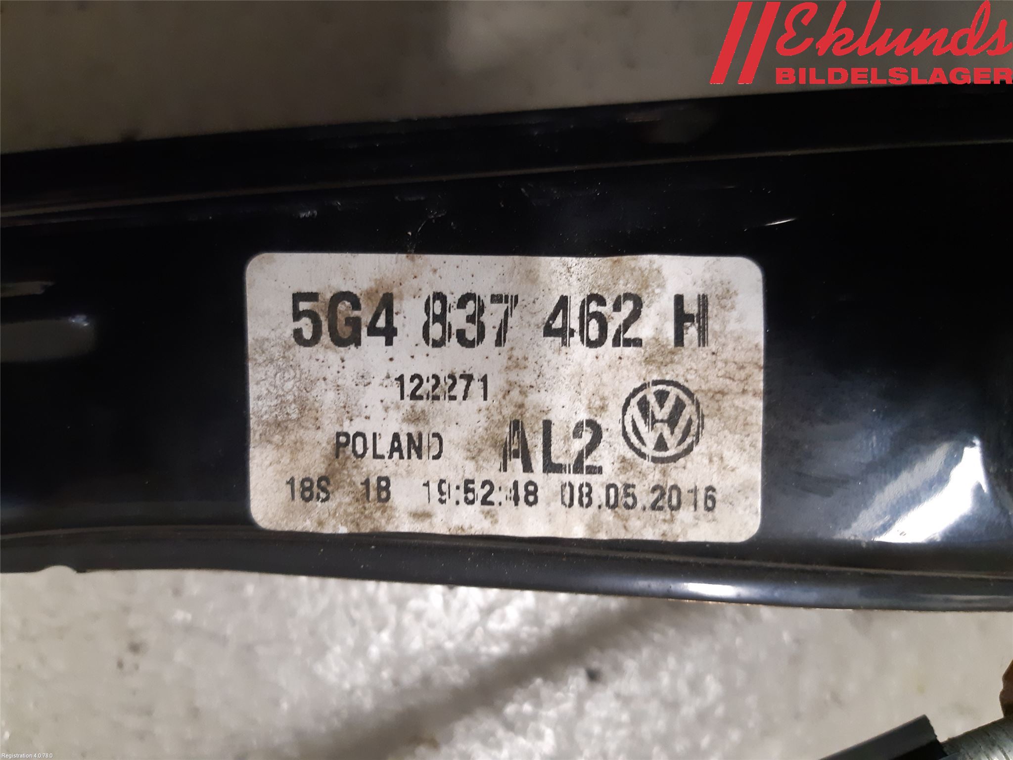 Volkswagen VW GOLF / E-GOLF VII 13-20 Fönsterhiss El Kompl
