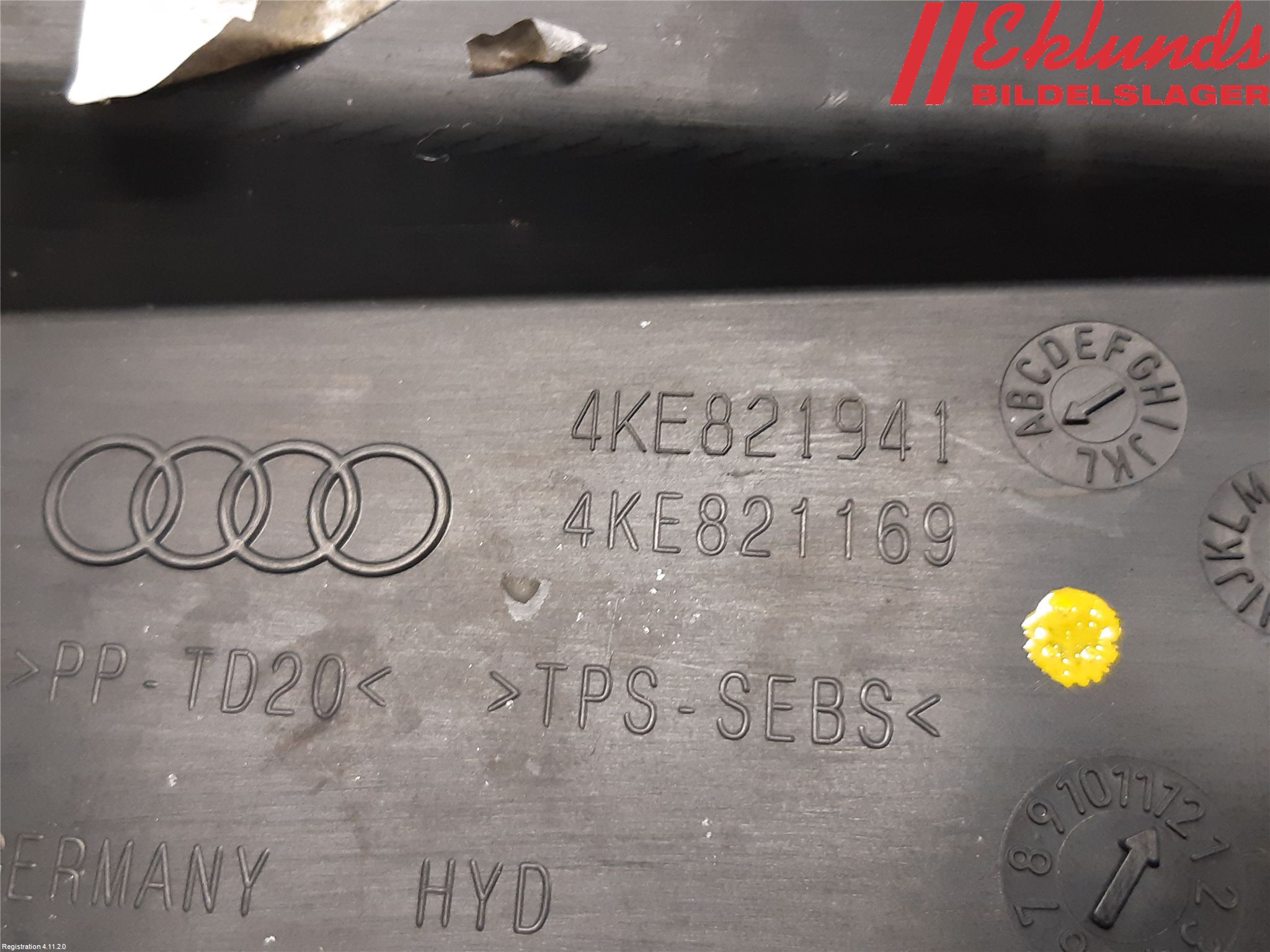 Audi E-TRON, S GE 19- Täckplast Front