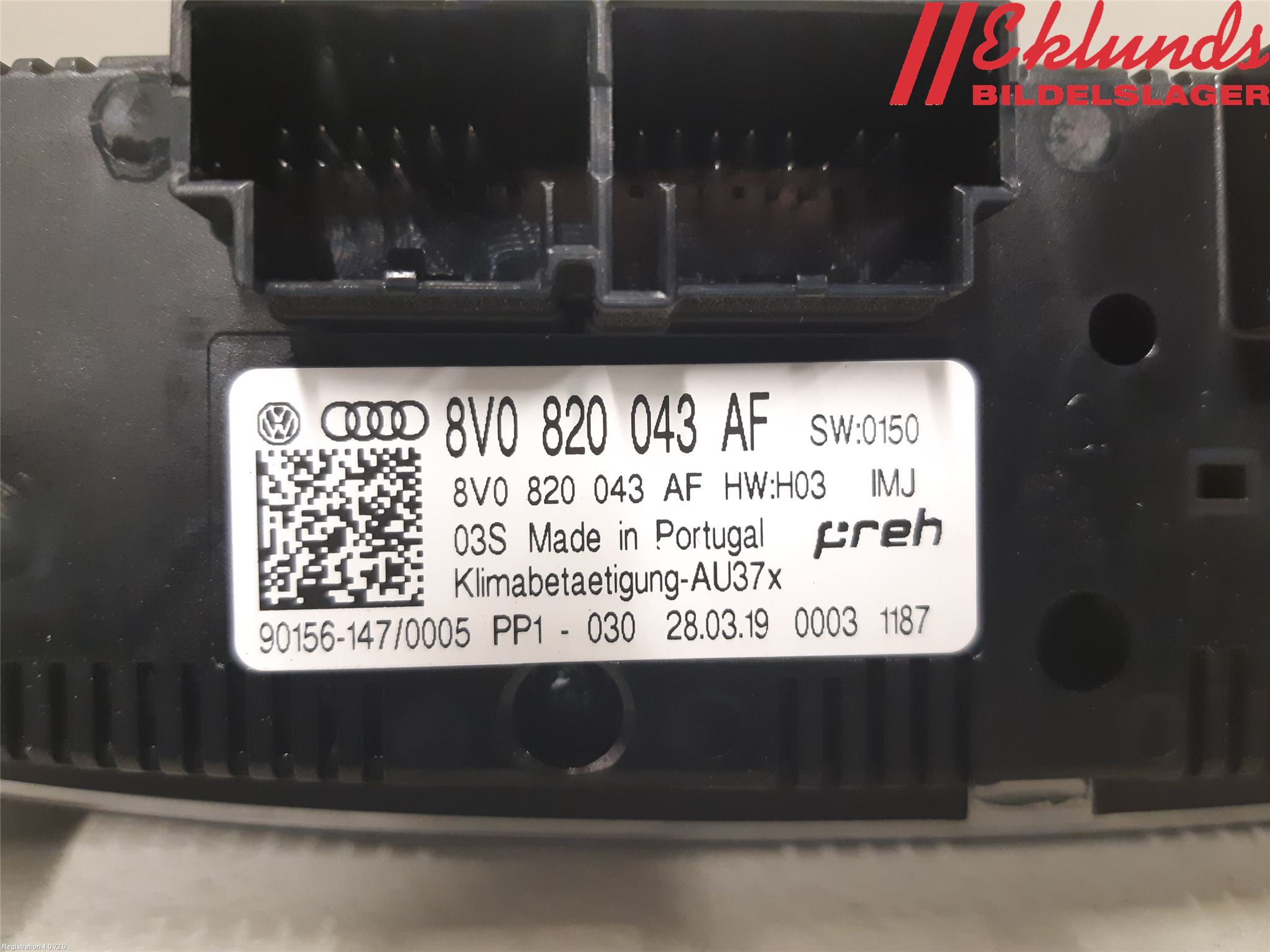 Audi A3/S3 8V 13-20 Ac Styrenhet Ac Manöveren