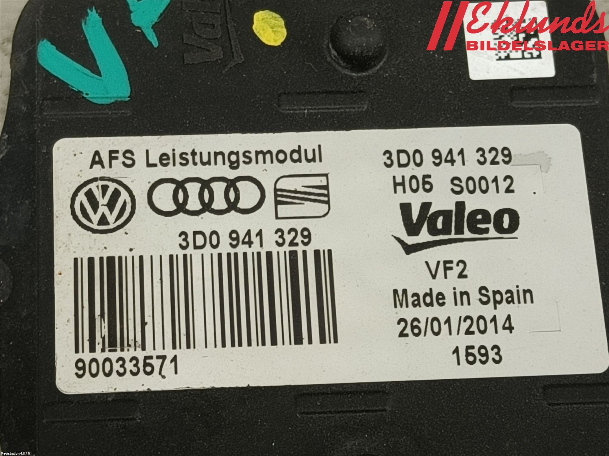 Volkswagen VW GOLF / E-GOLF VII 13-20 Styrenhet Strålkastare