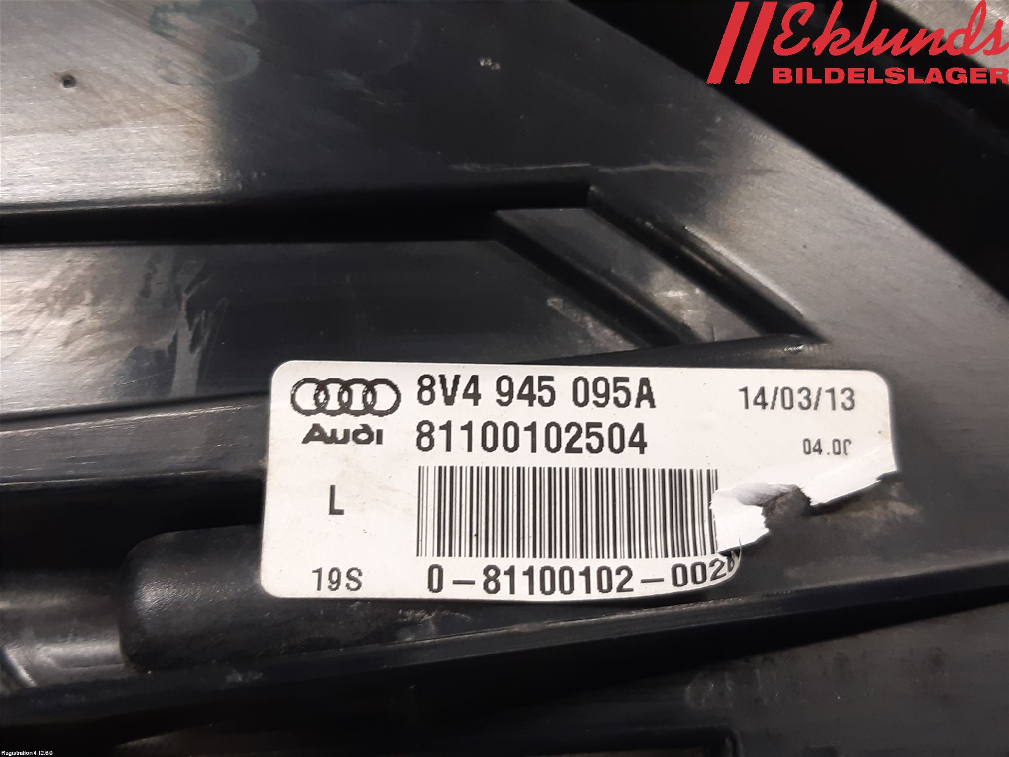 Audi A3/S3 8V 13-20 Bakljus Vänster