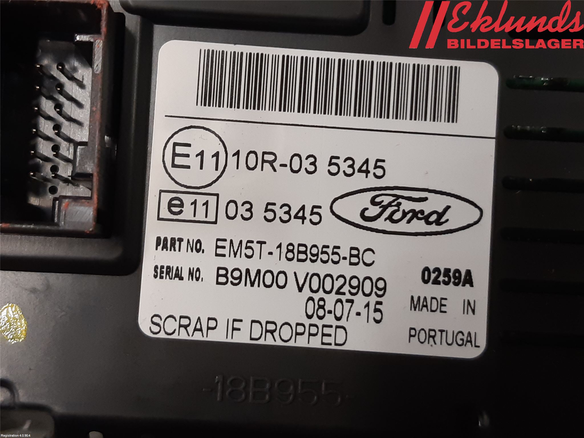 Ford TRANSIT/TOURNEO CONNECT 13-22 Multifunktionsdisplay