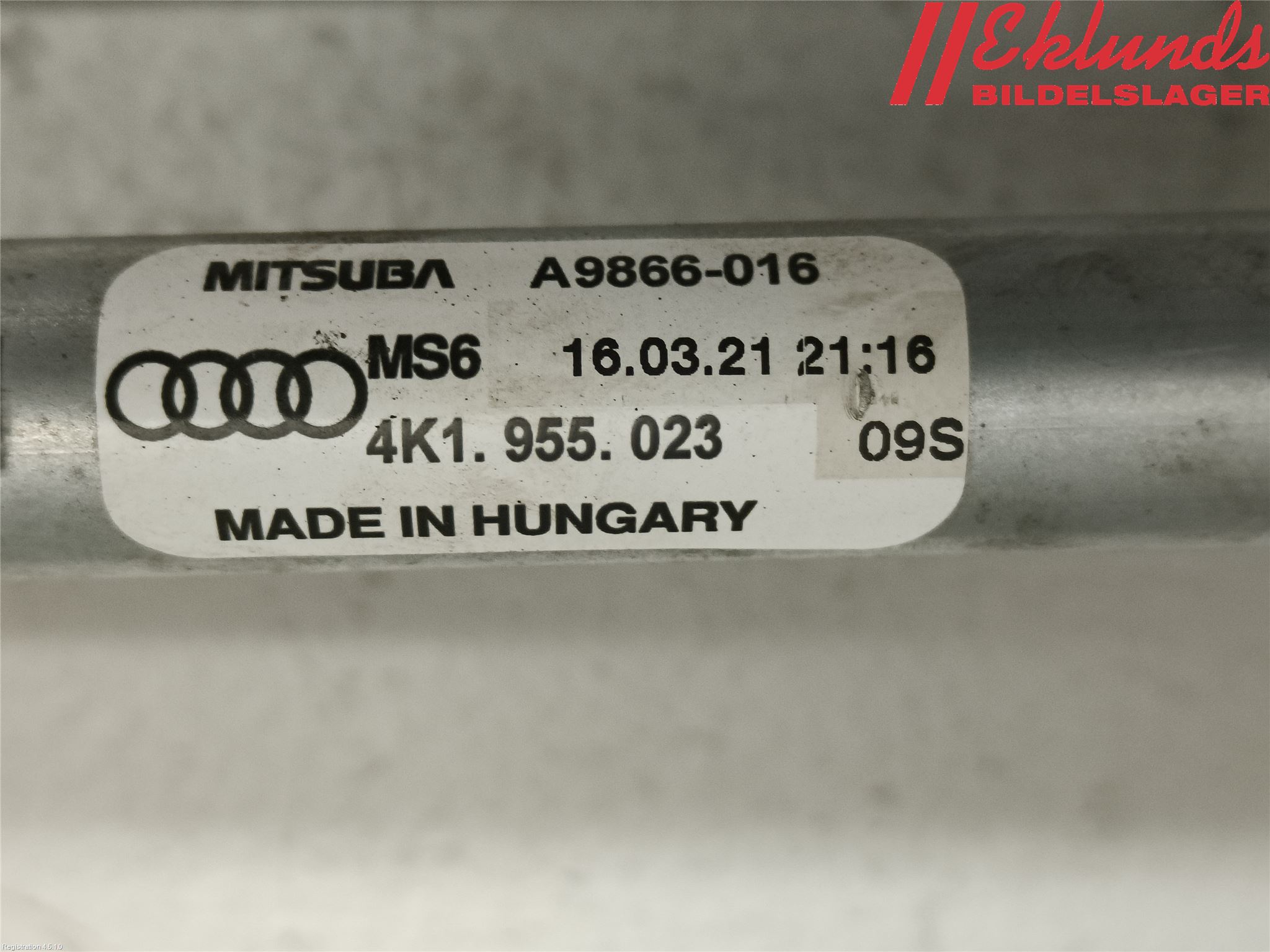 Audi A6 F2/C8 19- Torkarmekanism Vindruta