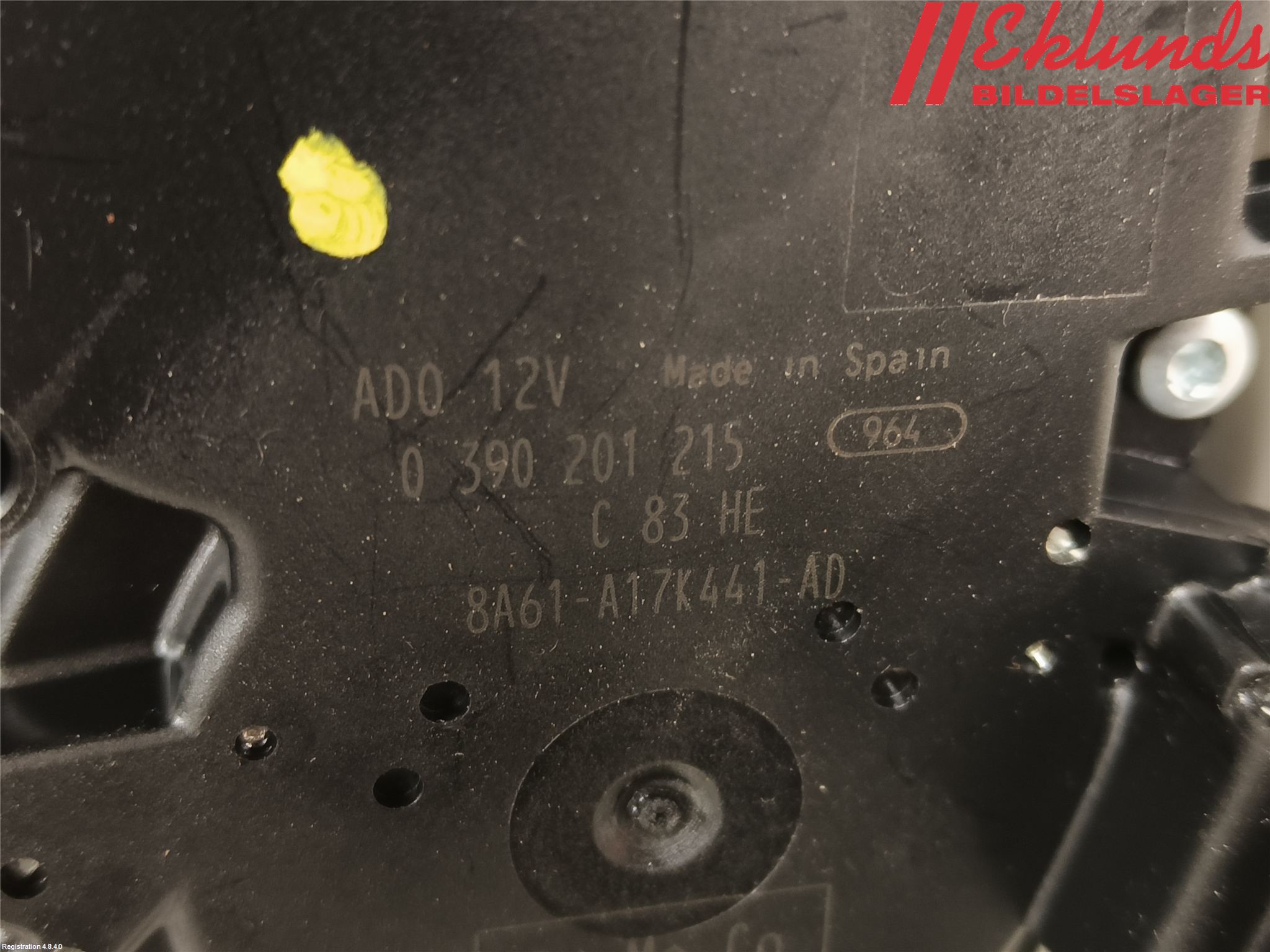 Ford FIESTA 09-12 Torkarmotor Baklucka