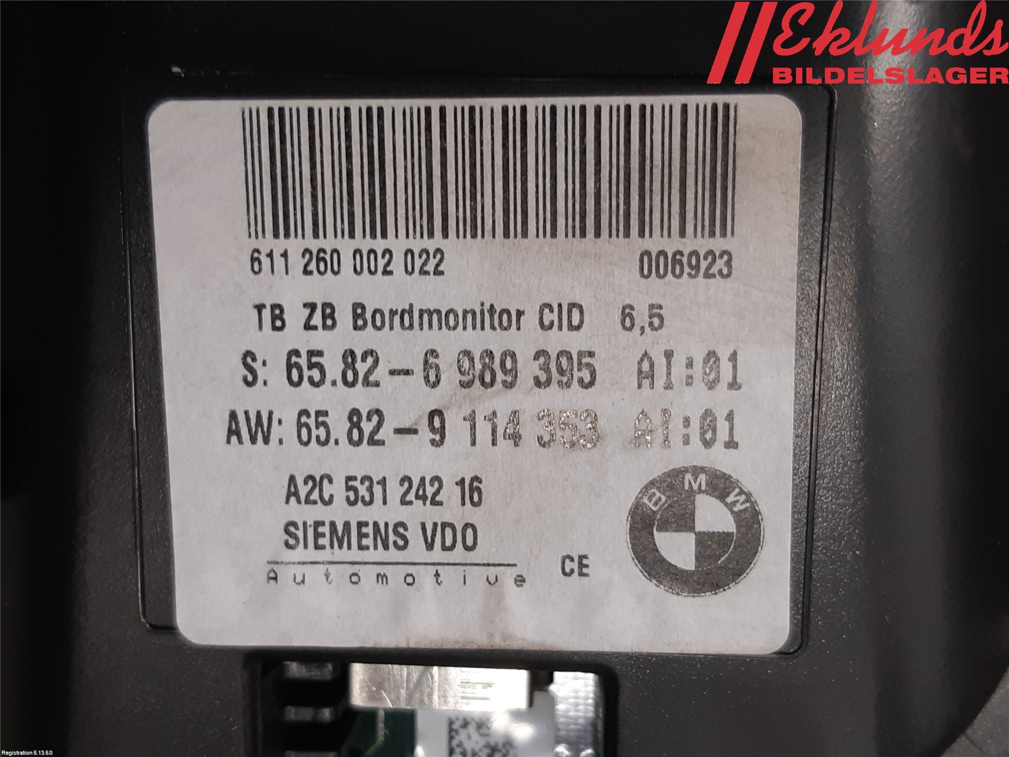 BMW 5 E60/61 Sed/Tou 02-10 Cd Radio - Multimediapanel