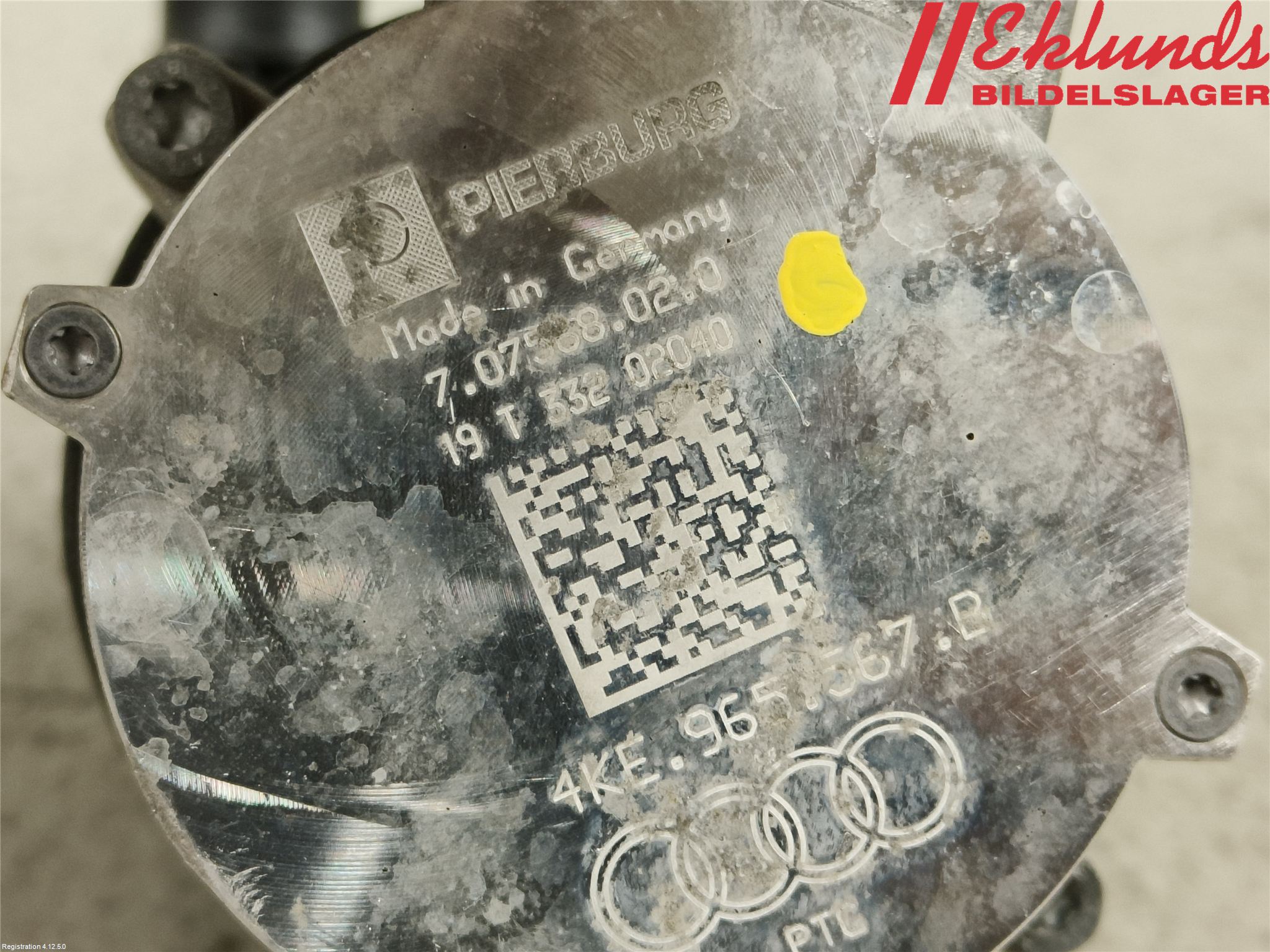 Audi E-TRON, S GE 19- Värme Cirkulationspump