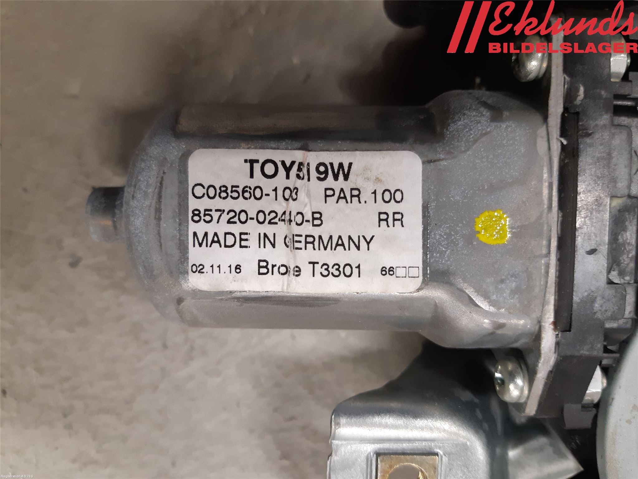 Toyota AURIS 13-19 Fönsterhiss El Kompl