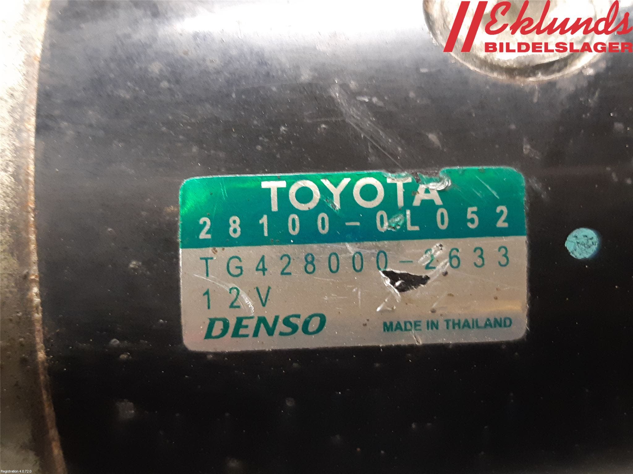 Toyota HILUX 05-16 Startmotor Diesel