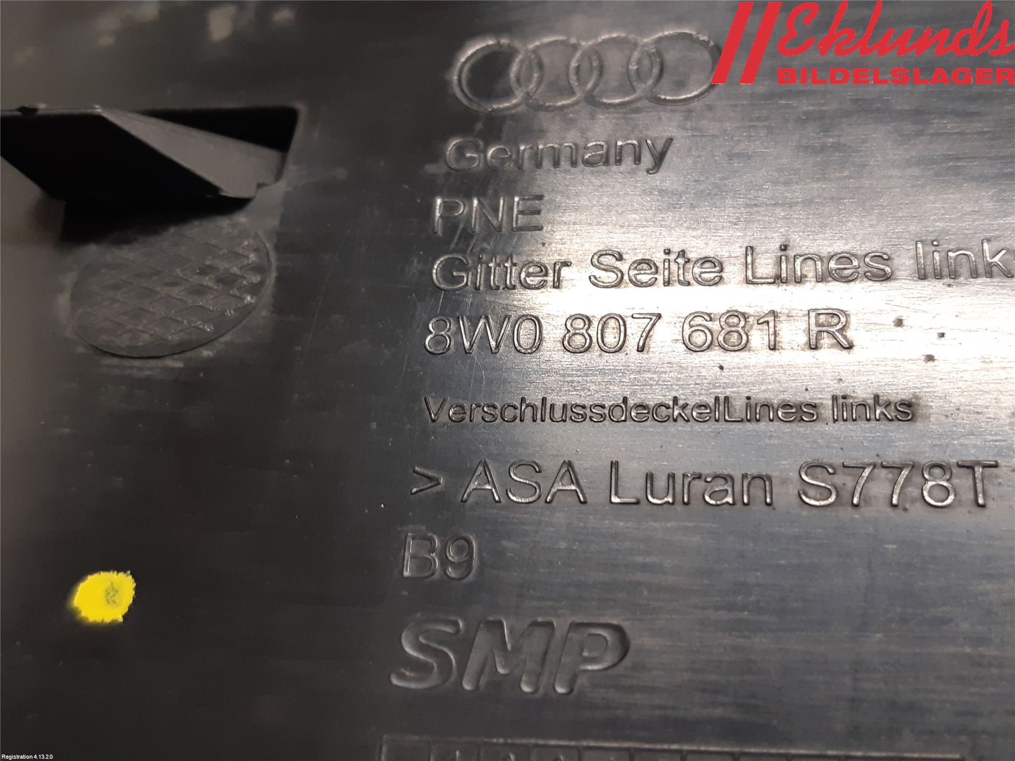Audi A4/S4 B9 16-19 Stöt Utfyllnad-List-Grill