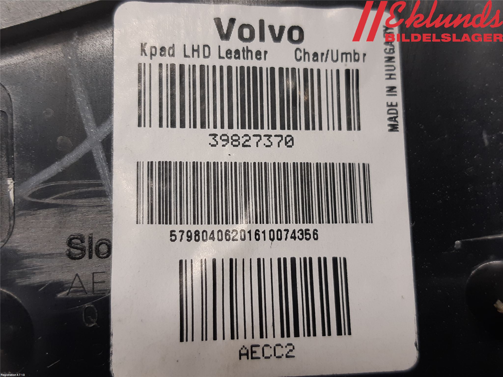 Volvo XC90/RECHARGE 16- Inr Tunnelfack