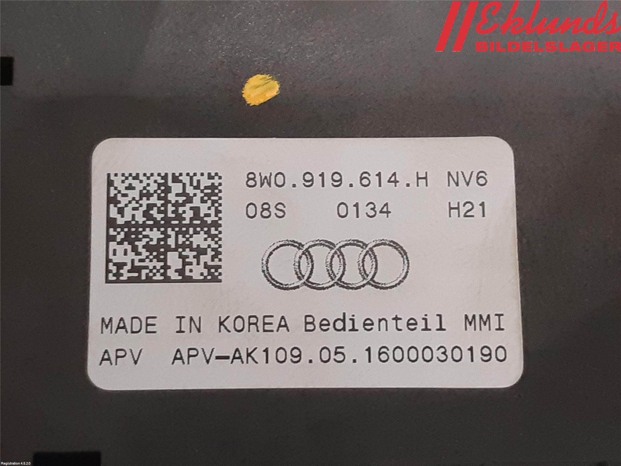 Audi A4/S4 B9 16-19 Strömställare Övrigt