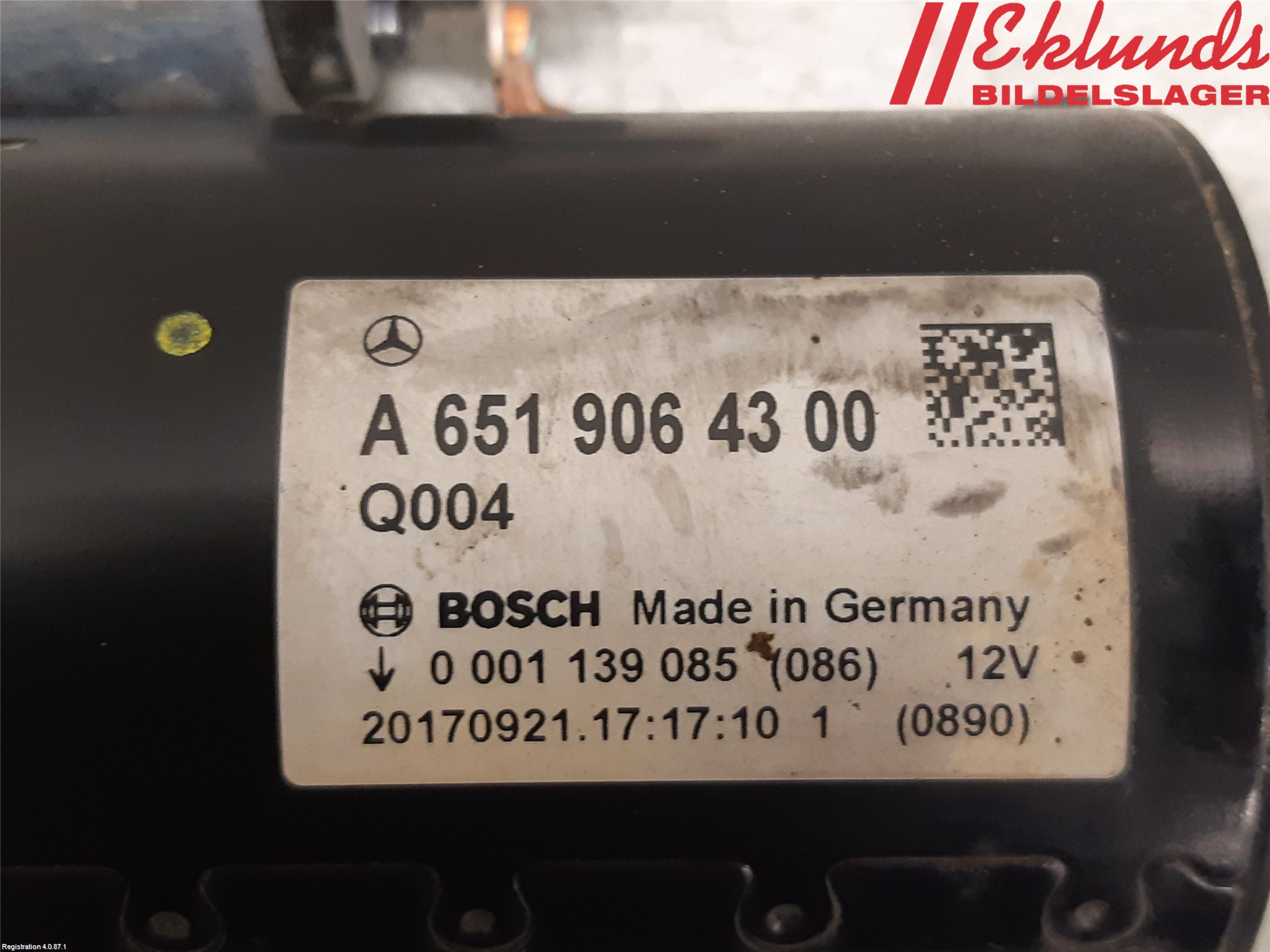 Mercedes-Benz MB VITO/V-KLASS (W640,W447,W448) 14- Startmotor Diesel