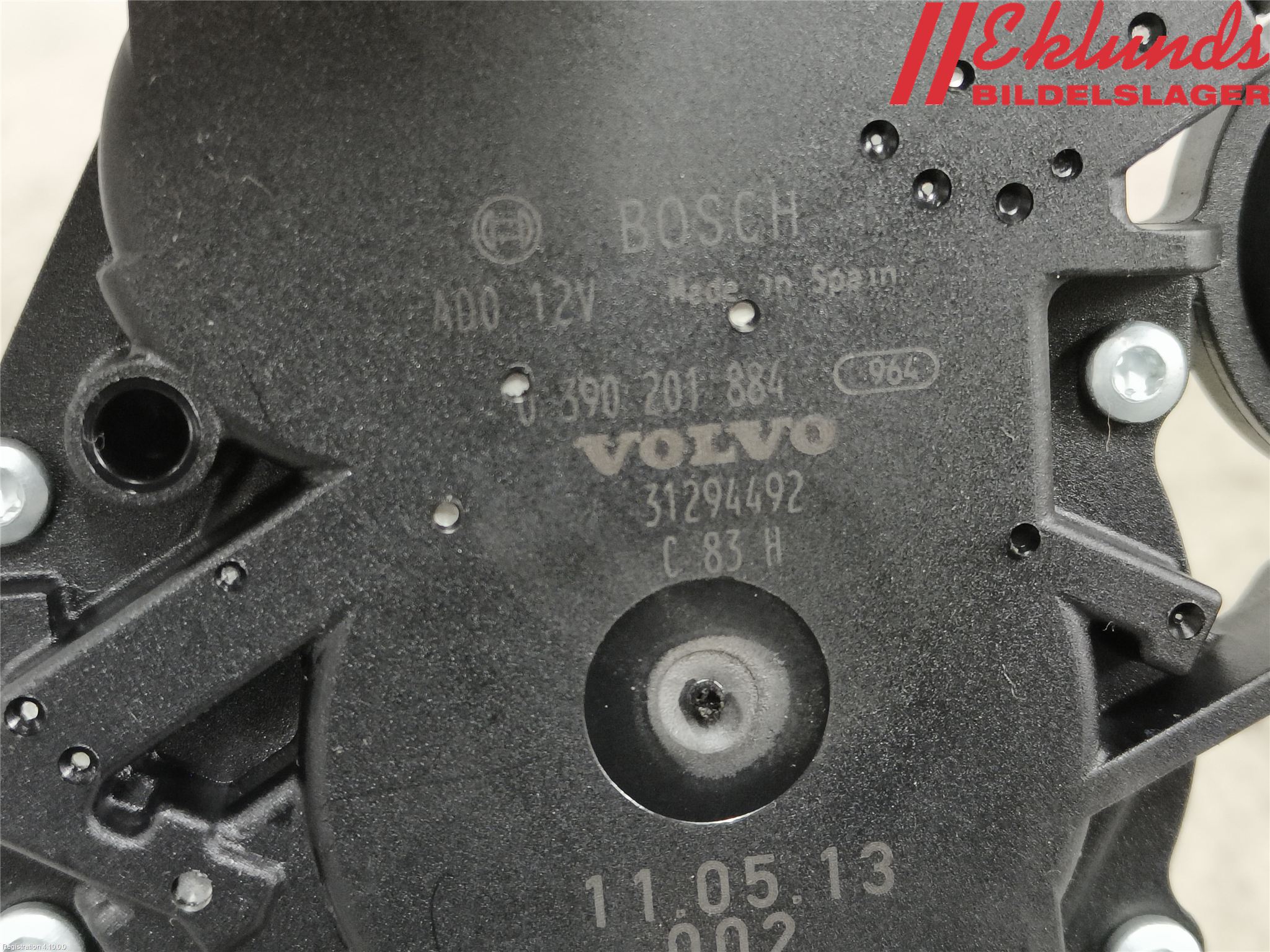 Volvo V60 11-13 Torkarmotor Baklucka