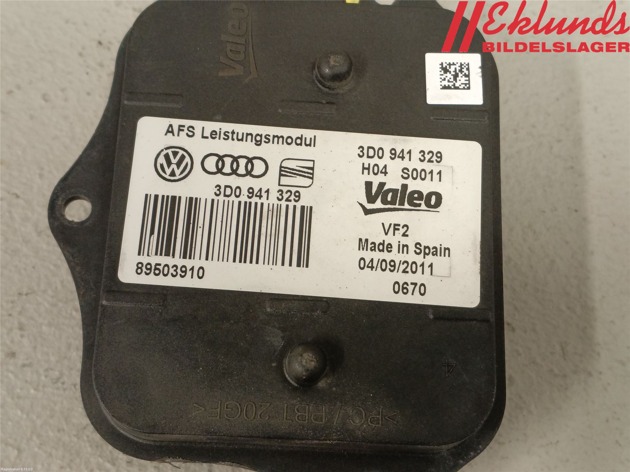 Volkswagen VW PASSAT 11-14 Styrenhet Strålkastare
