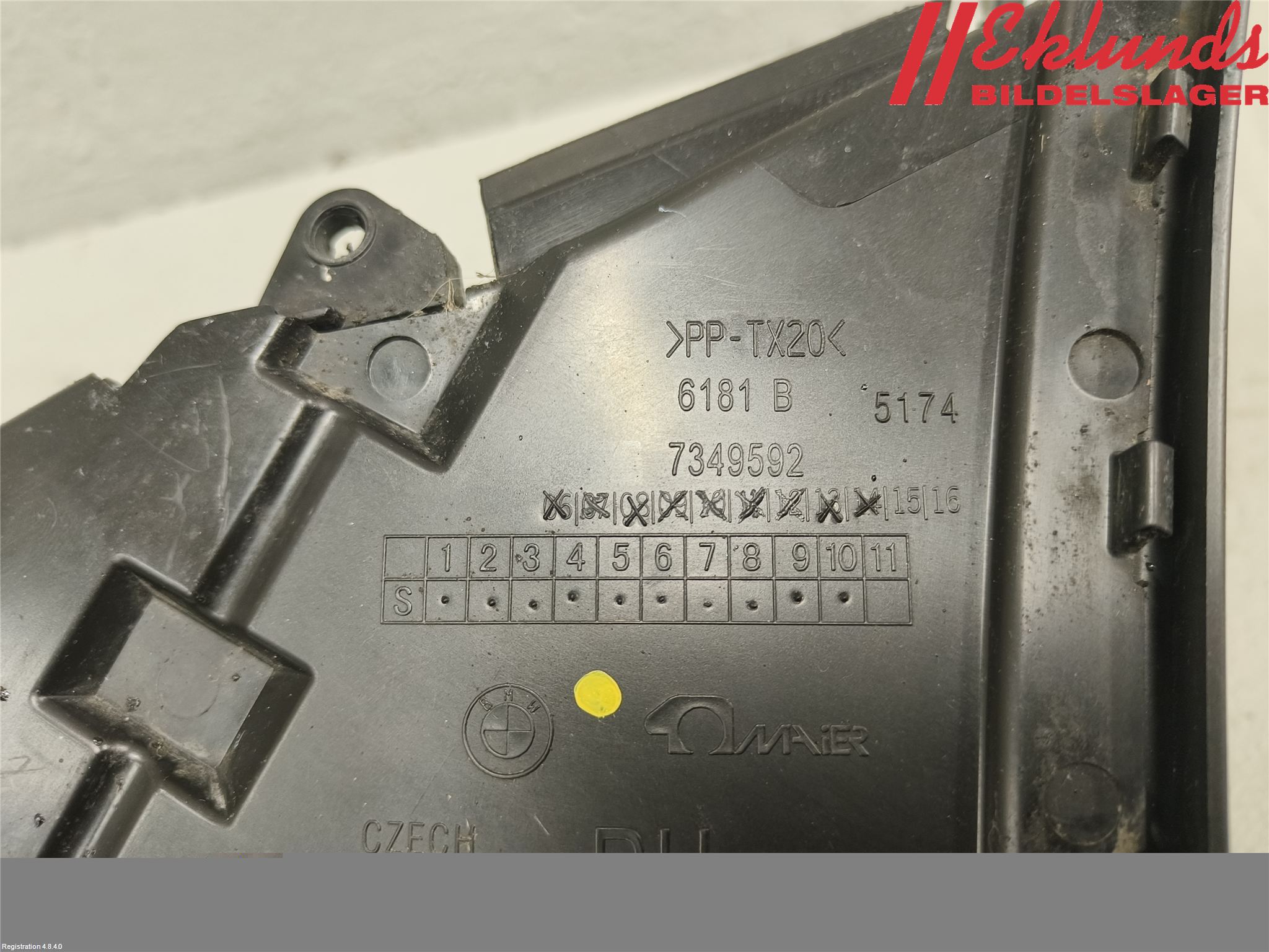 BMW 5 G30/G31/F90 17-23 Deflektor Plåt-Plast Kylning