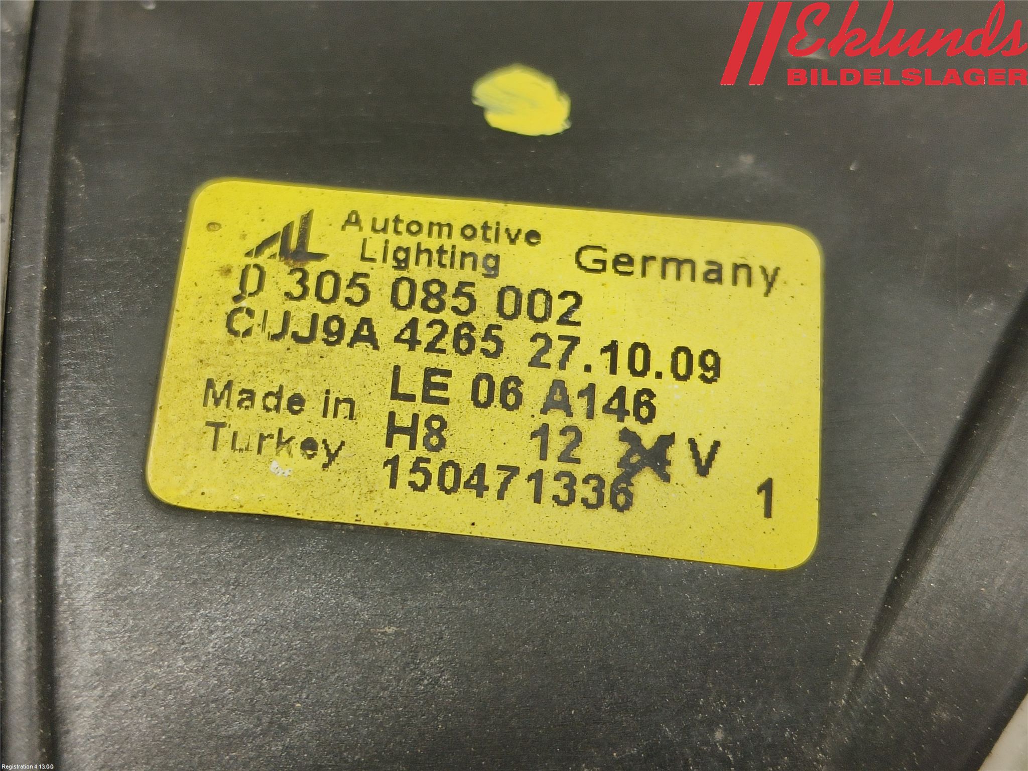 Volvo S40 08-12 Dimljus-Varselljus Fram