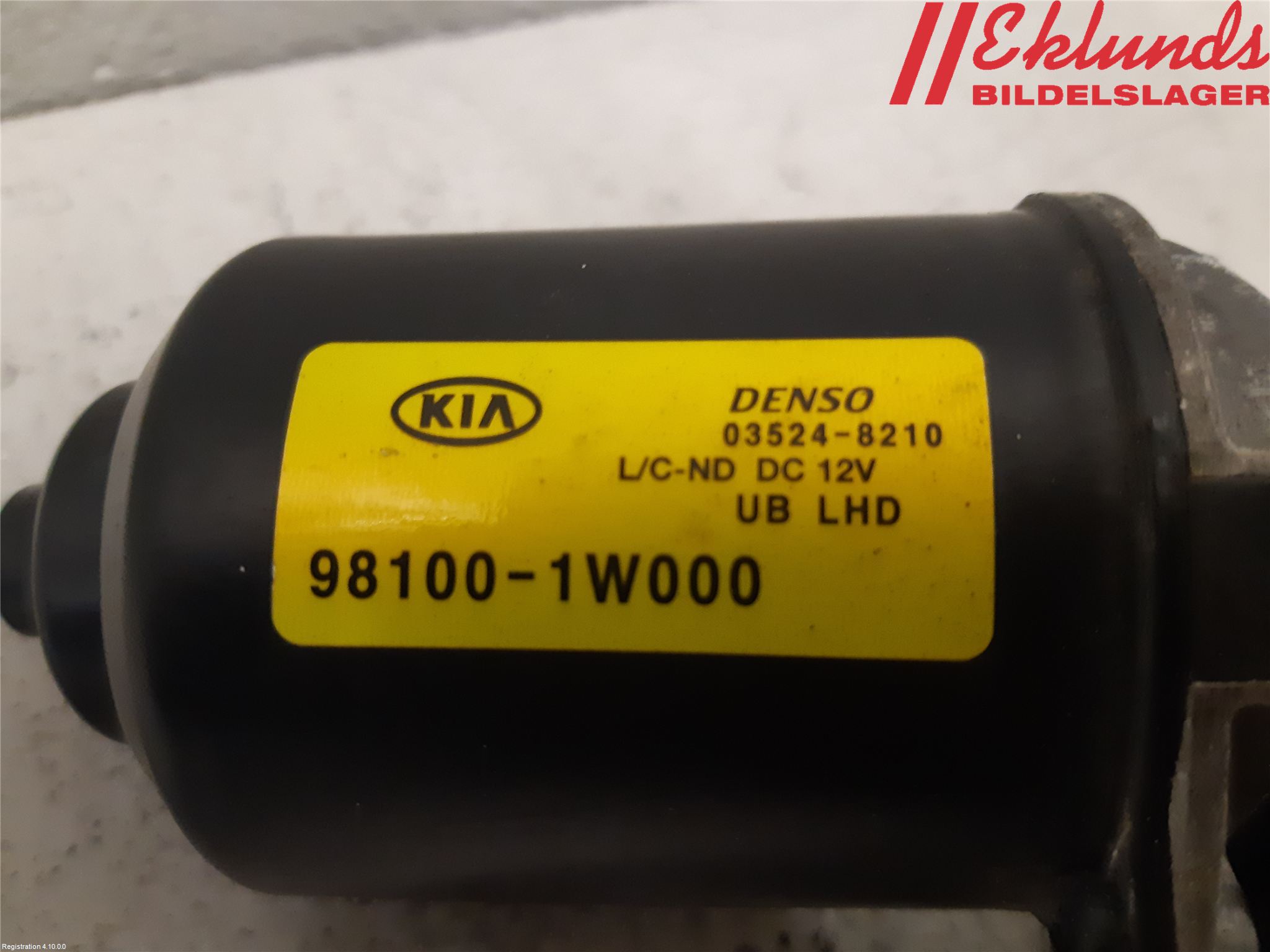 Kia RIO 12-16 Torkarmotor Vindruta