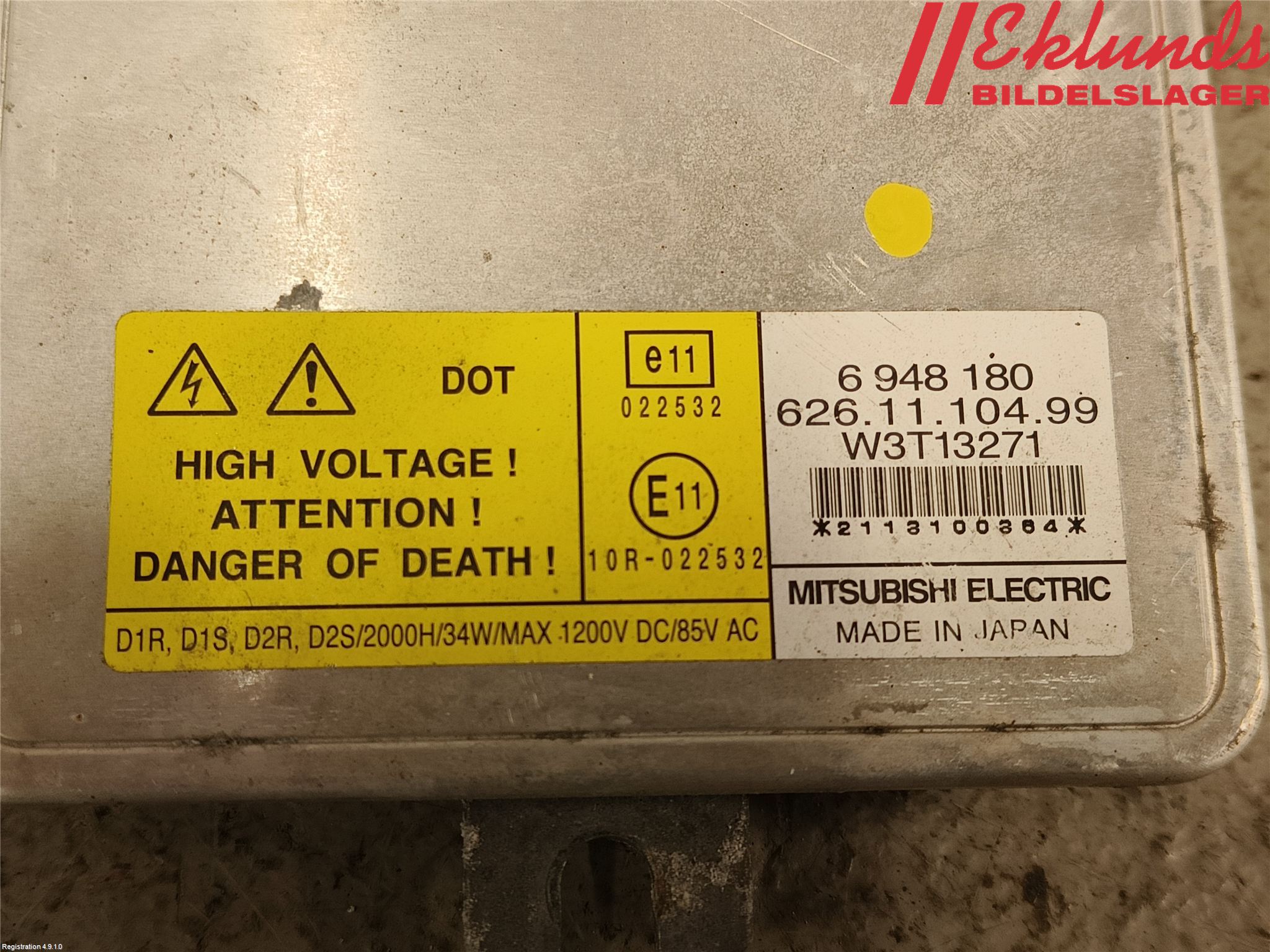 Volvo V70 08-13 Styrenhet Strålkastare