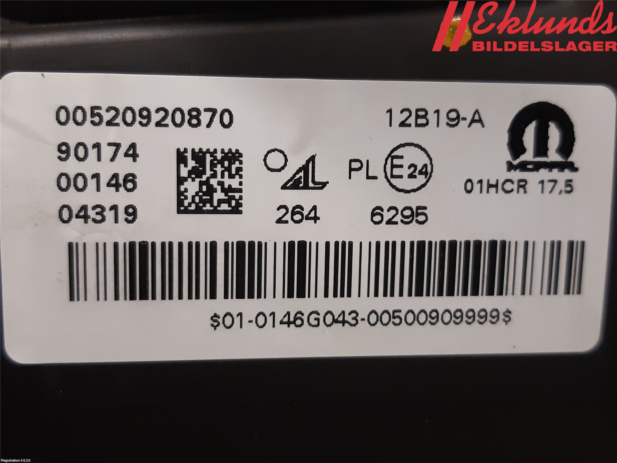 Fiat 500X 15- Strålkastare Vänster