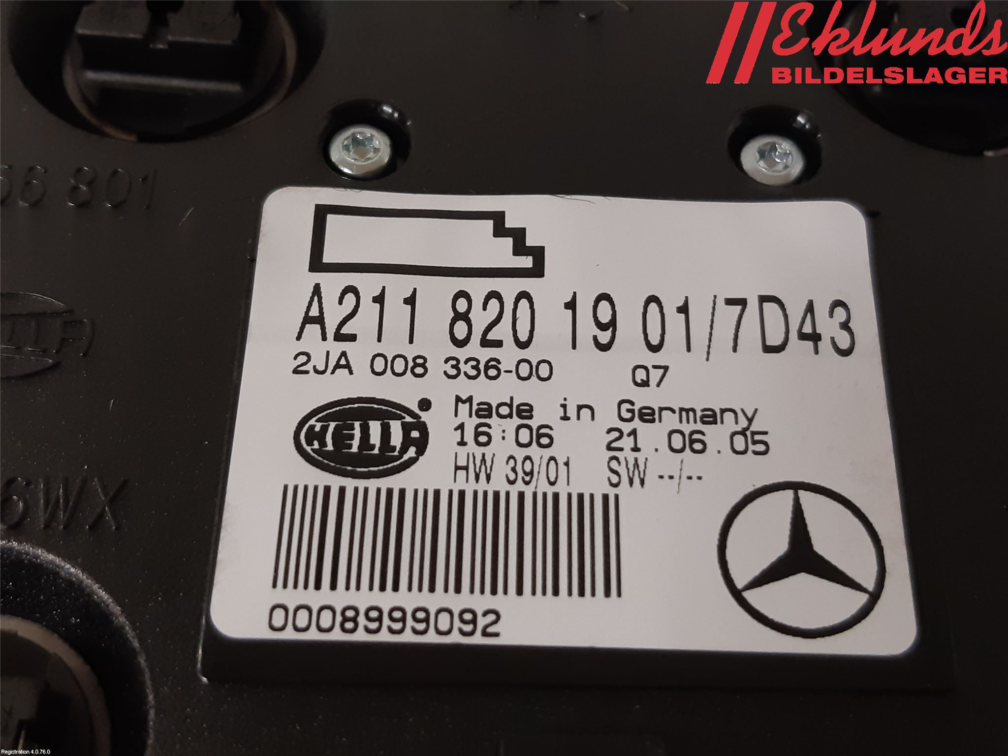 Mercedes-Benz MB E-KLASS (W211) 02-09 Innerbelysning