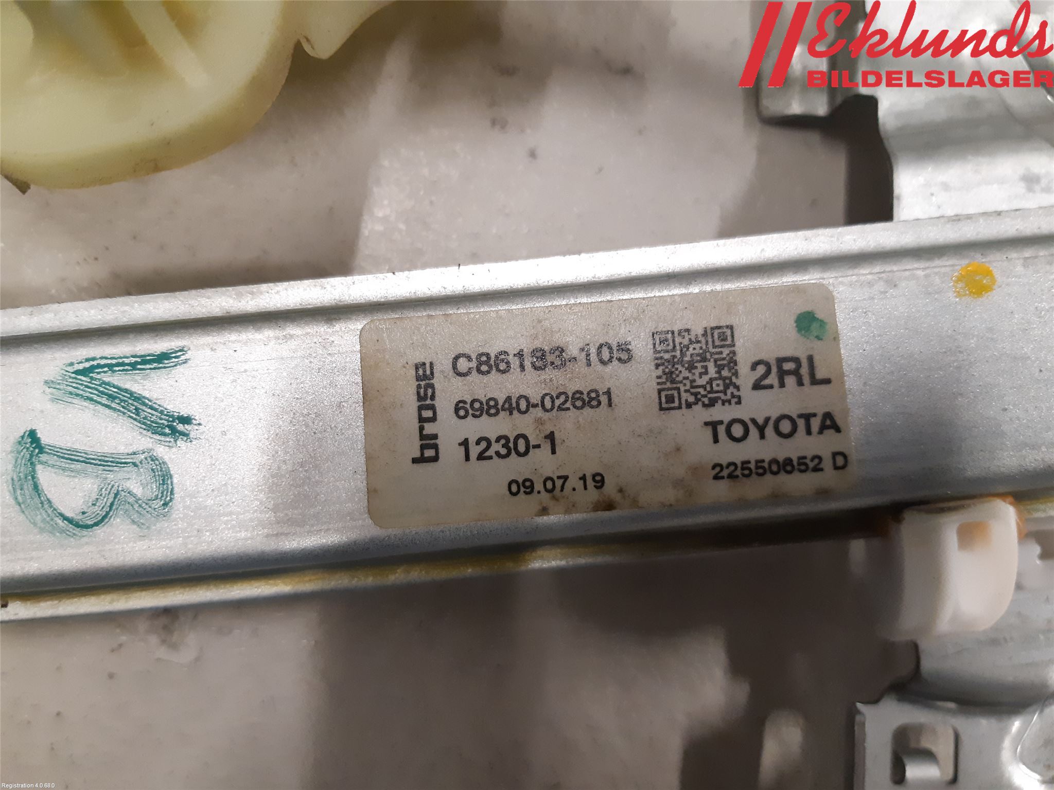 Toyota COROLLA 19- Fönsterhiss El Kompl