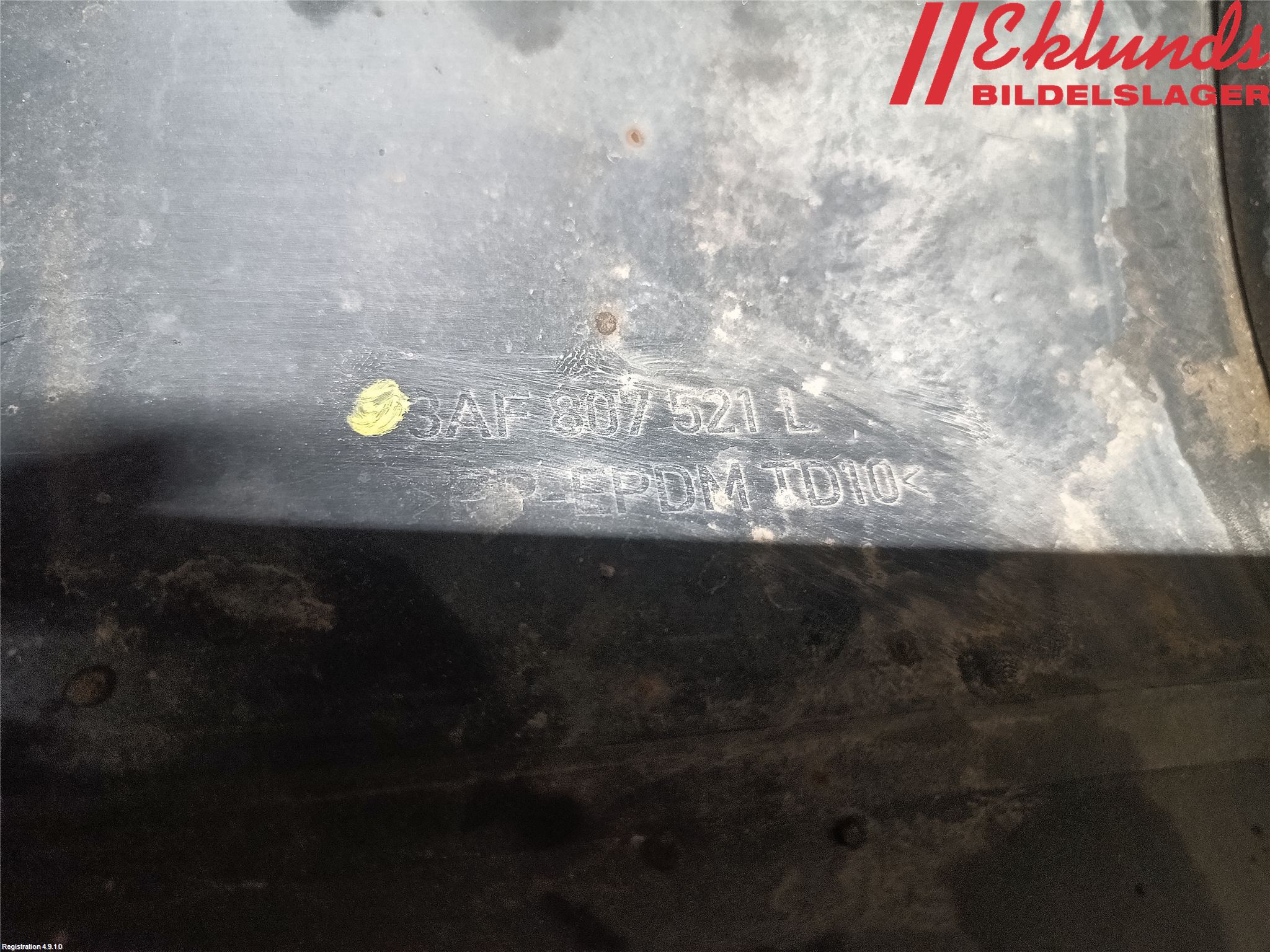 Volkswagen VW PASSAT 11-14 Stötfångarbeklädnad Bak