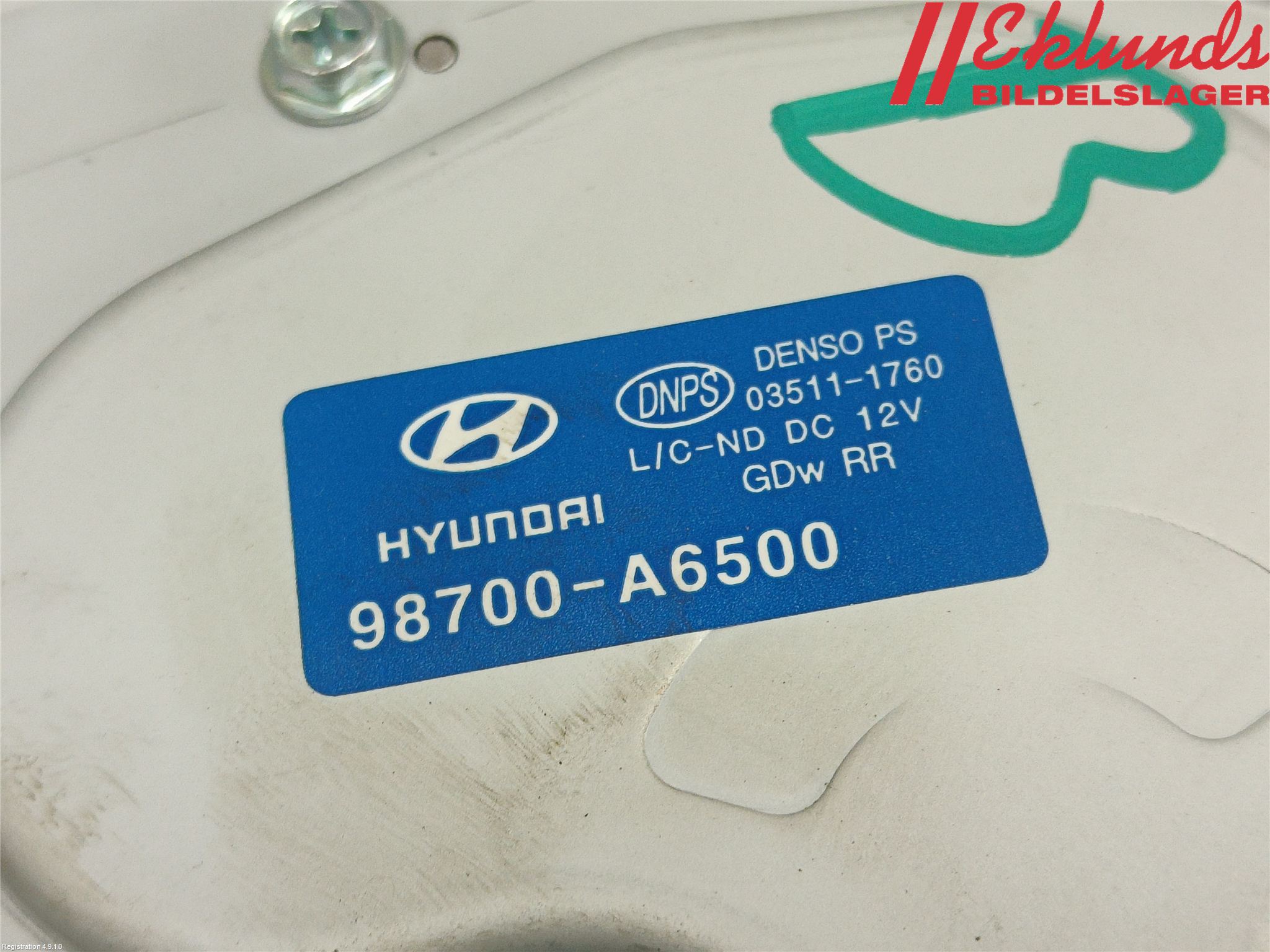 Hyundai i30 GD 13-17 Torkarmotor Baklucka