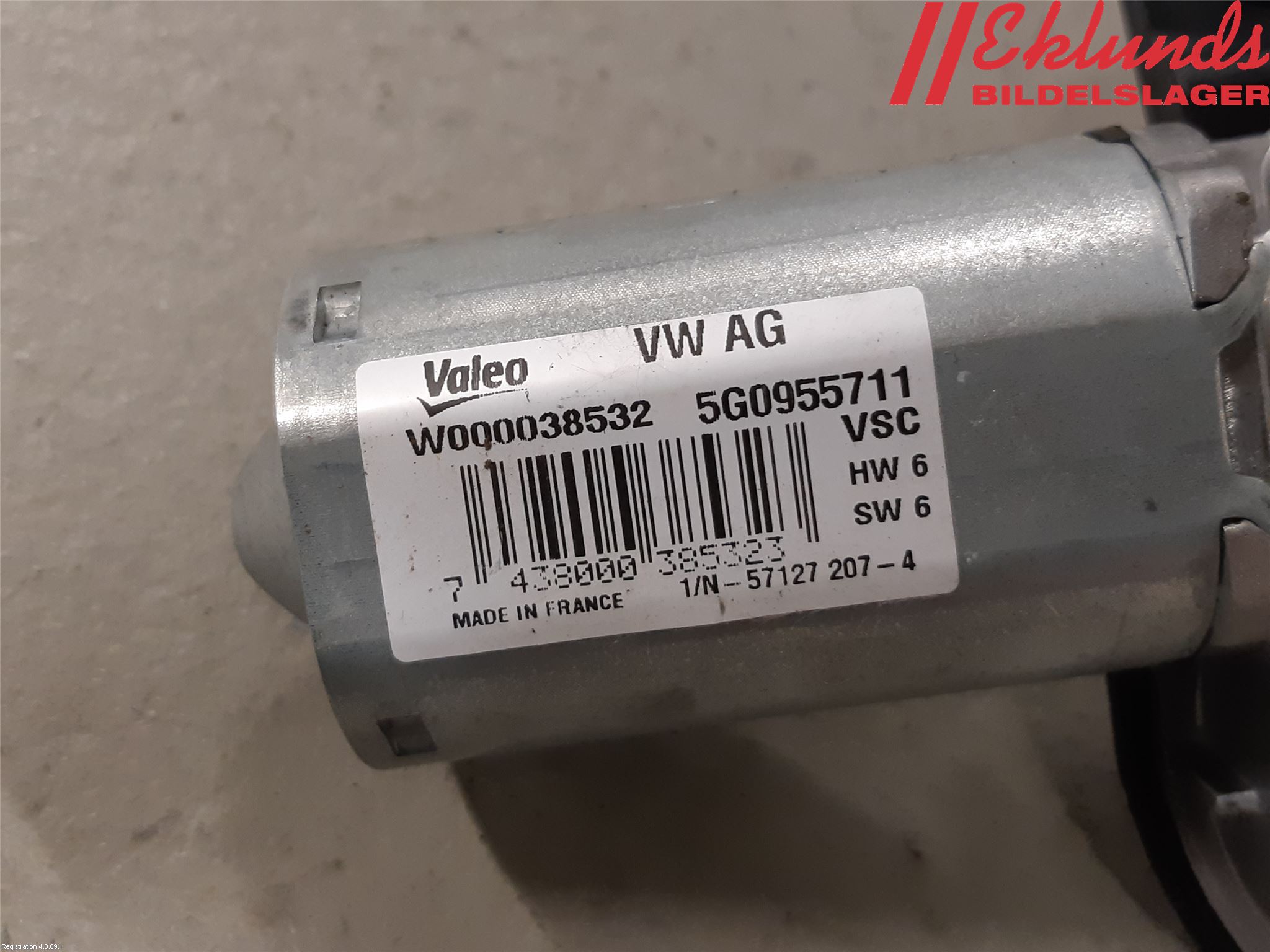Volkswagen VW GOLF / E-GOLF VII 13-20 Torkarmotor Baklucka