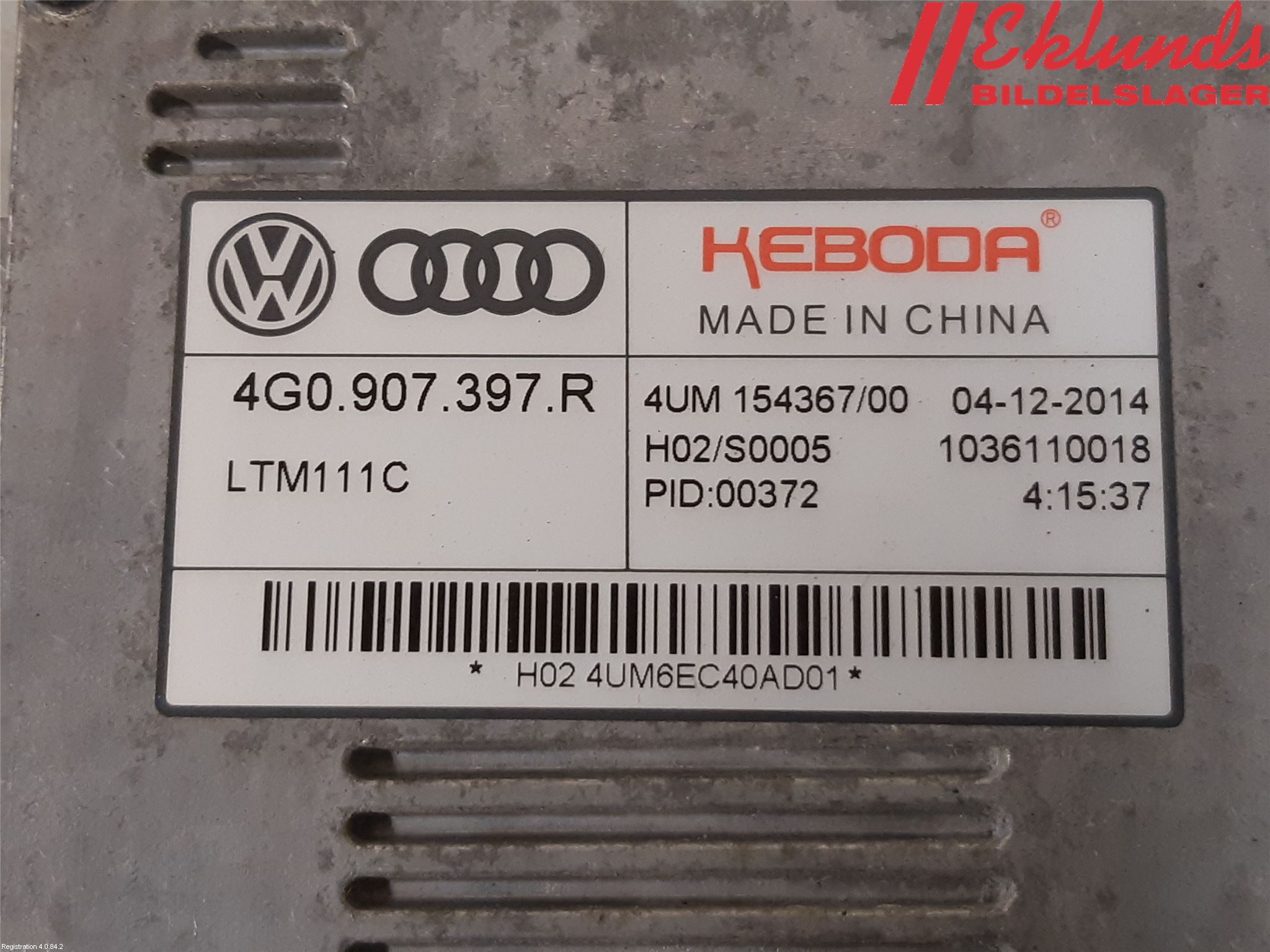 Audi A6/S6 4G 11-18 Styrenhet Strålkastare