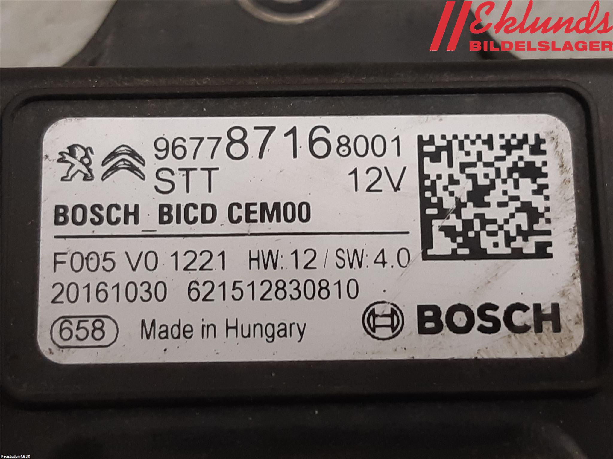 Citroen BERLINGO 08-18 Relä Start