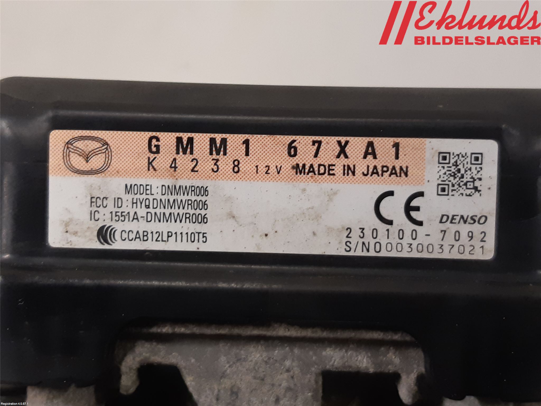 Mazda 6 13- Sensor Aktivt Kollisionsskydd