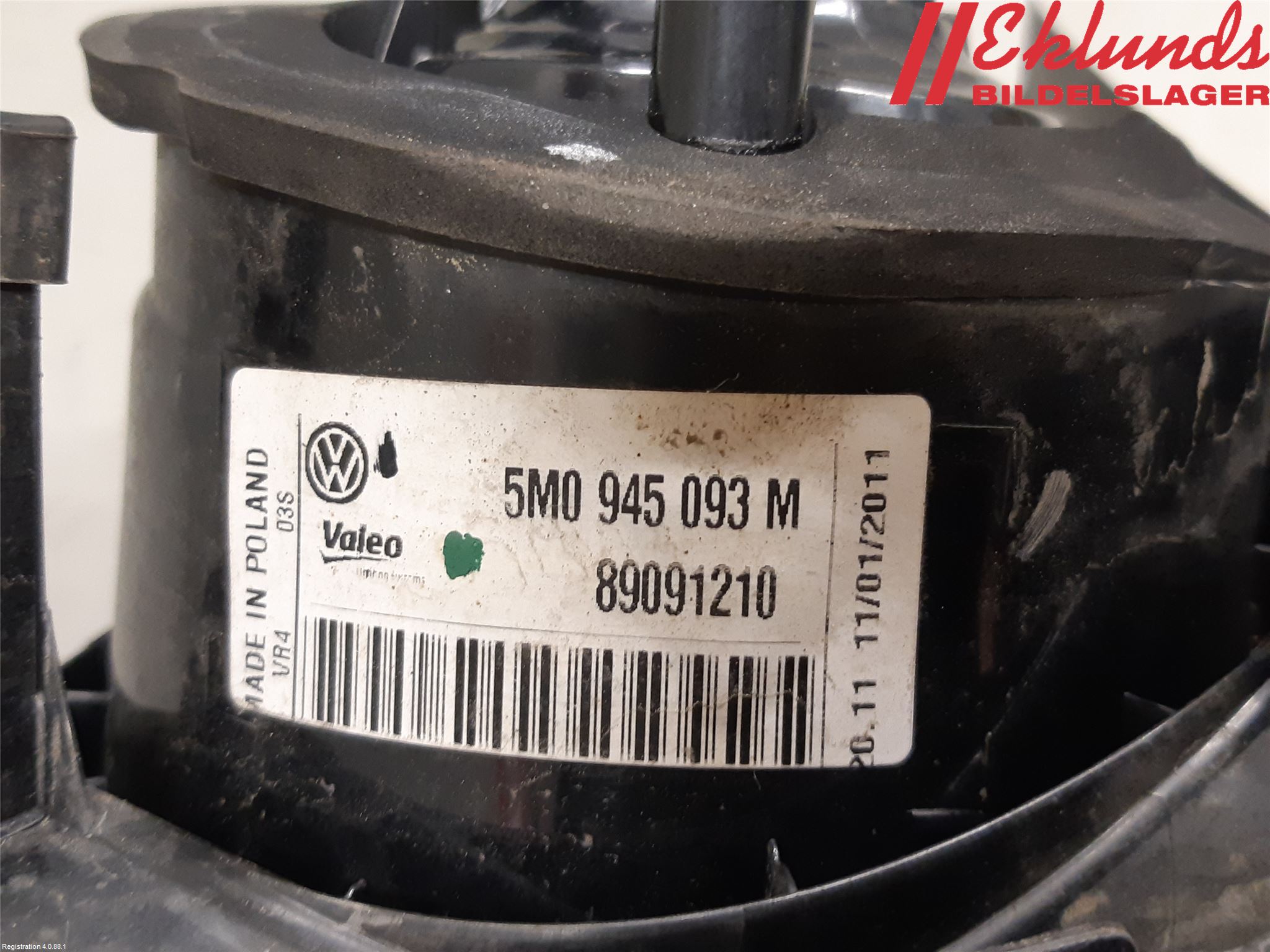 Volkswagen VW GOLF PLUS/CROSS GOLF 04-14 Bakljus Lucka Vä